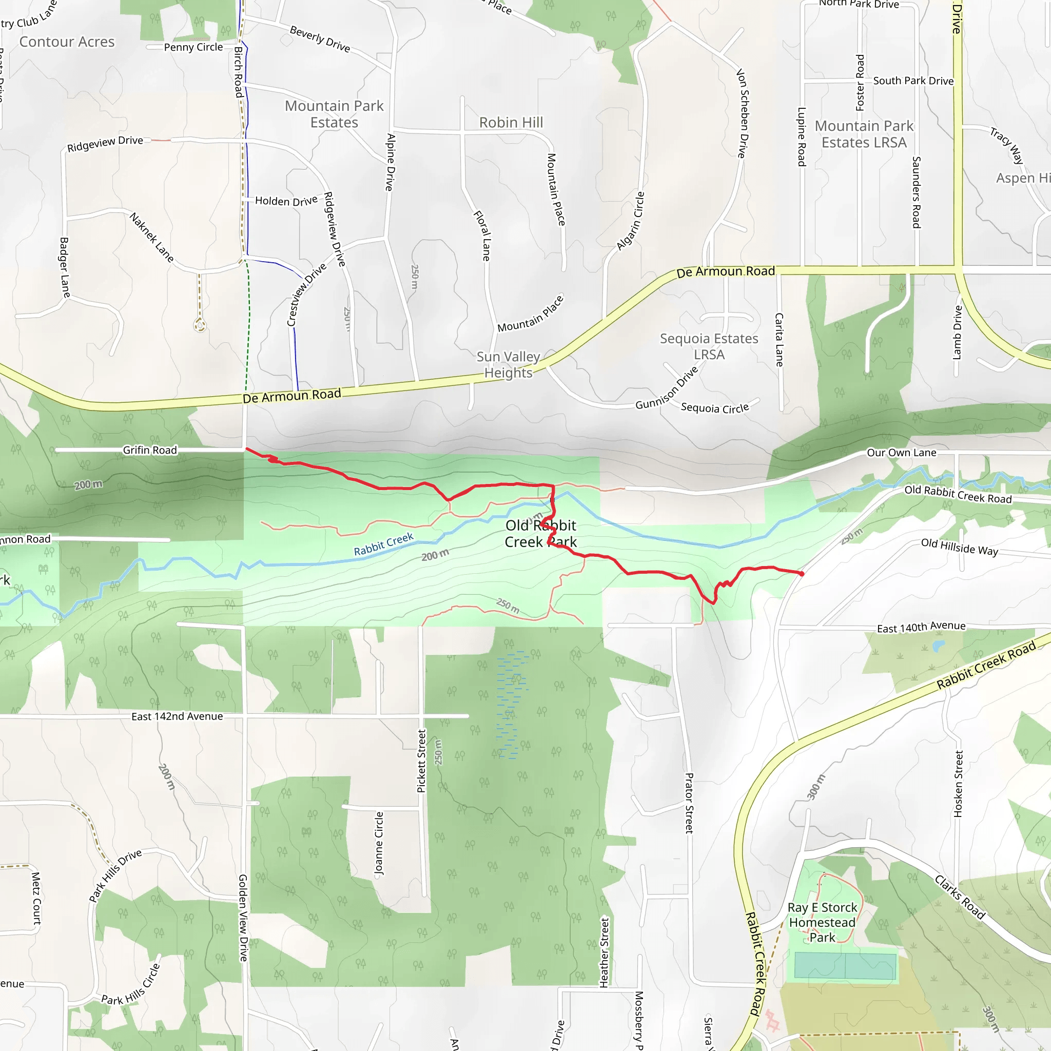 Old Rabbit Creek Park mobile static map