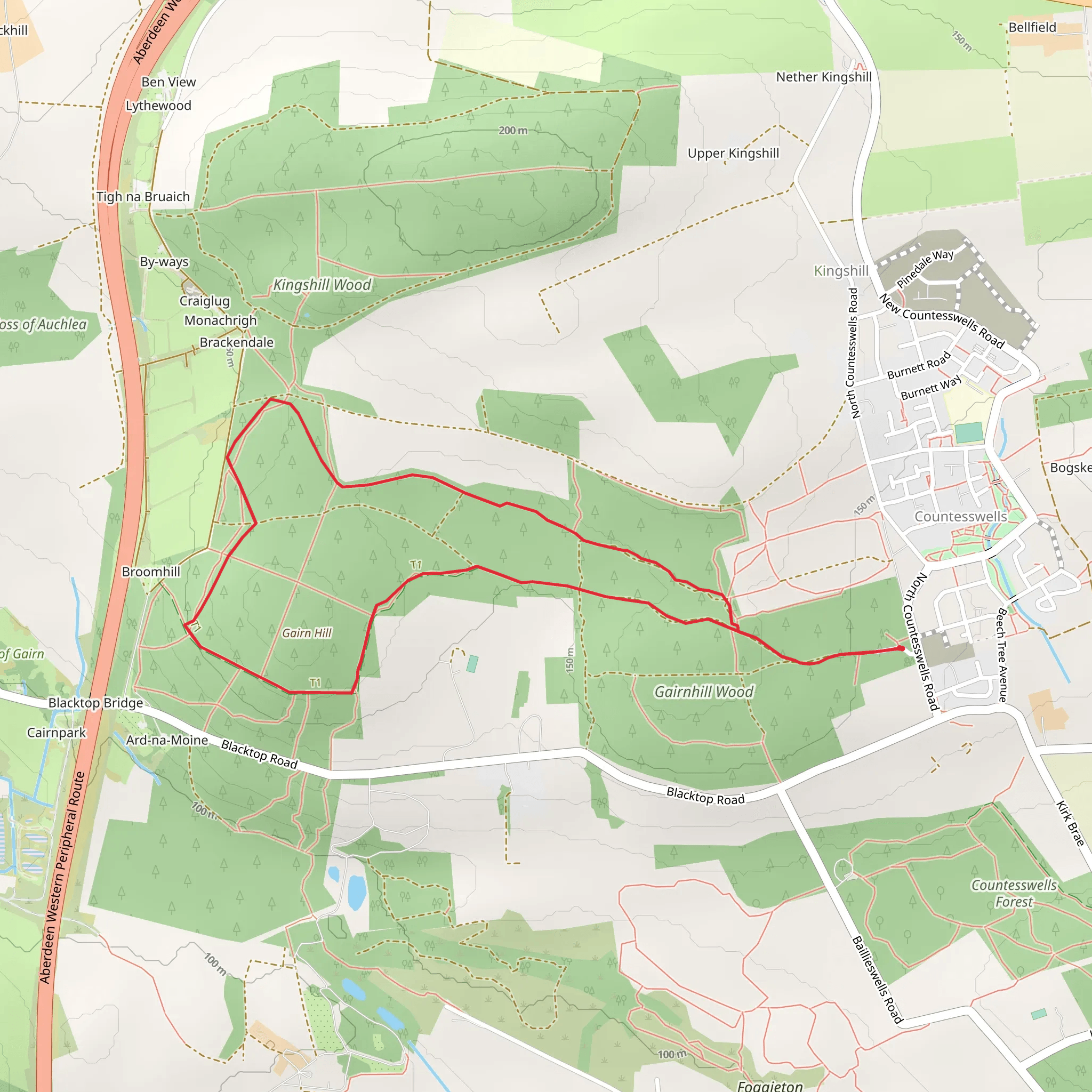 Gairn Hill Loop Trail mobile static map