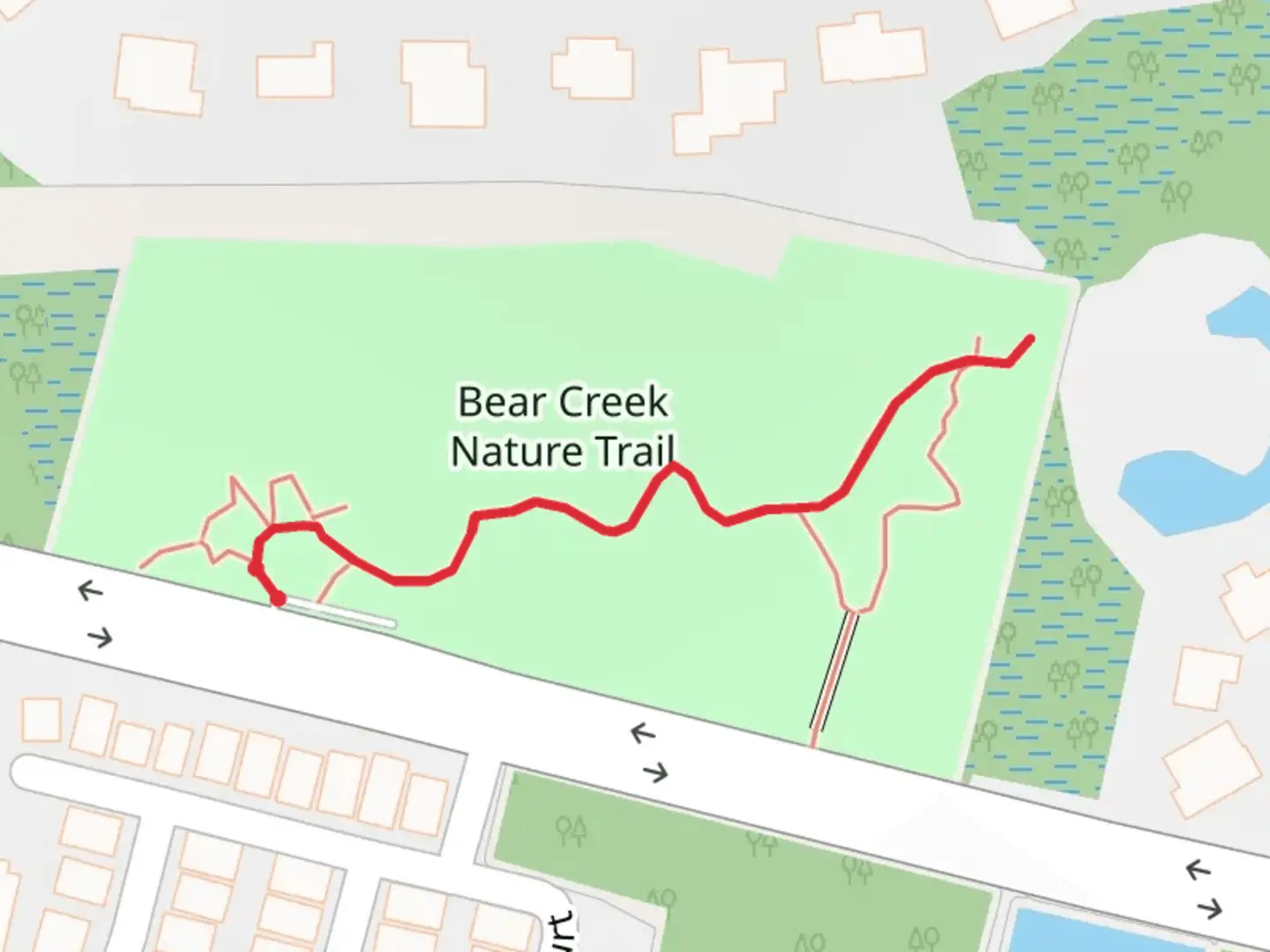 An image depicting the trail Bear Creek Nature Trail and its surrounding area.