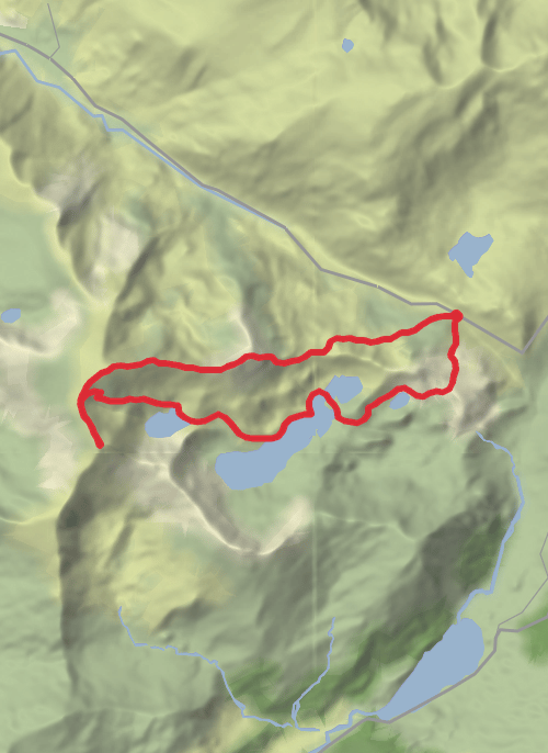 Snowdonia by Crib Goch, Pyg track and Miner’s track loop  mobile static map