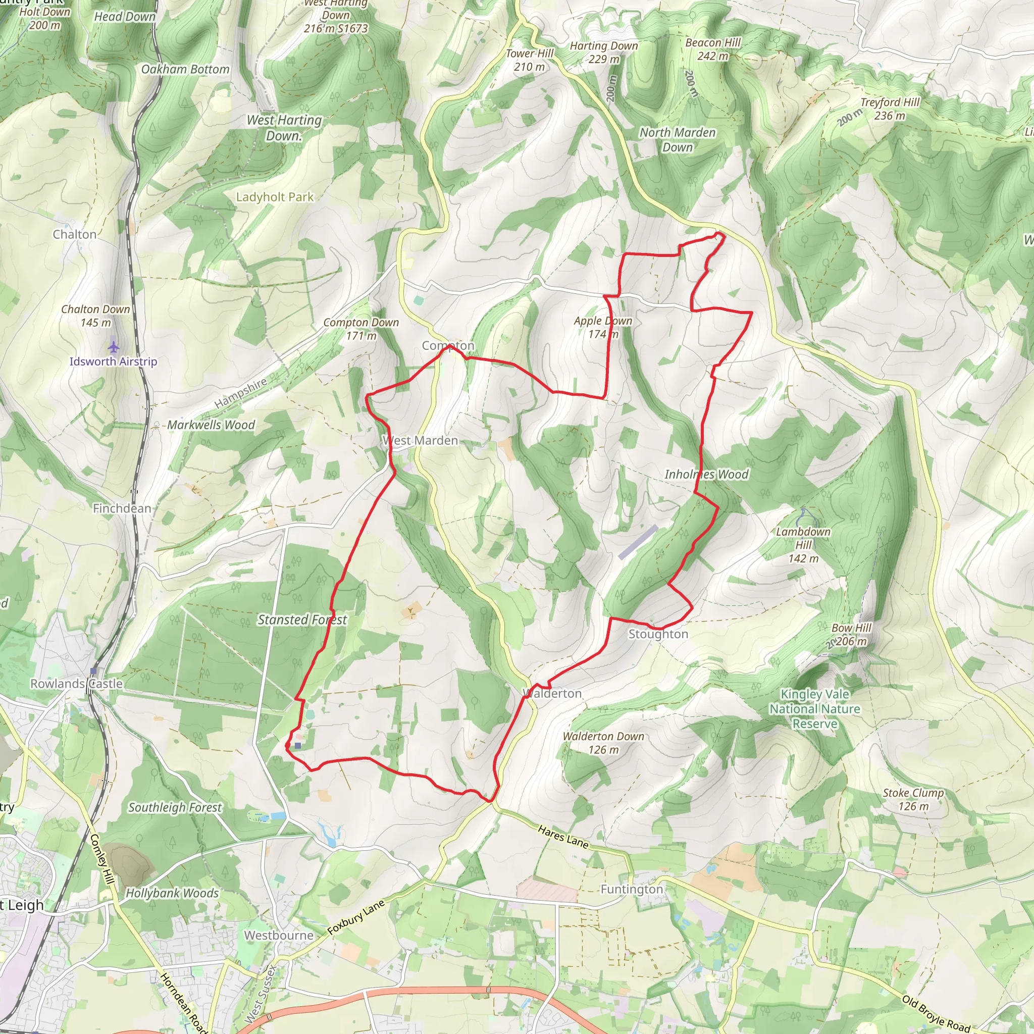 Racton, Stoughton and Compton Loop via Stansted Park | West Sussex | E