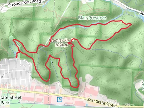 Athens Trail and Finger Rock Trail and Rockhouse Loop Trail