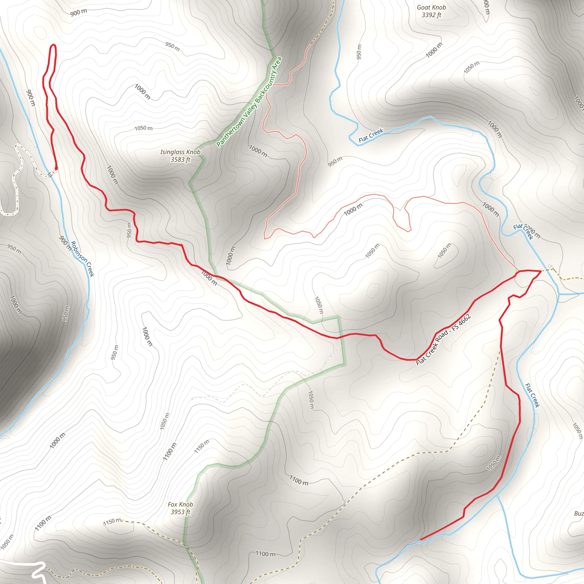 Flat Creek mobile static map