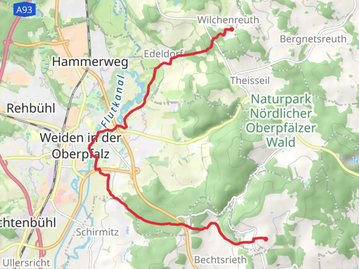 An image depicting the trail Wilchenreuth to Heiligdreifaltigkeitsberg Walk and its surrounding area.