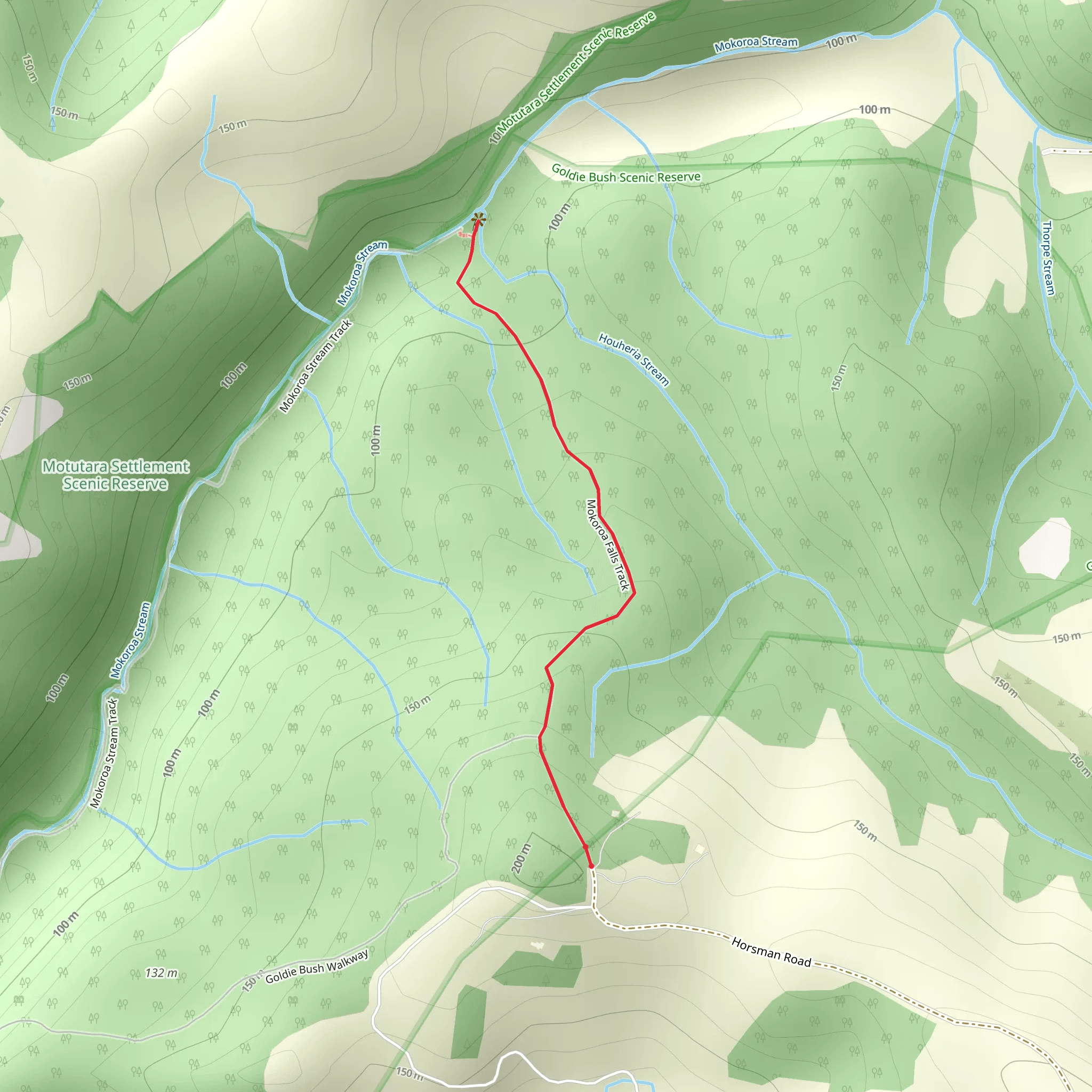 Mokoroa Falls Track mobile static map