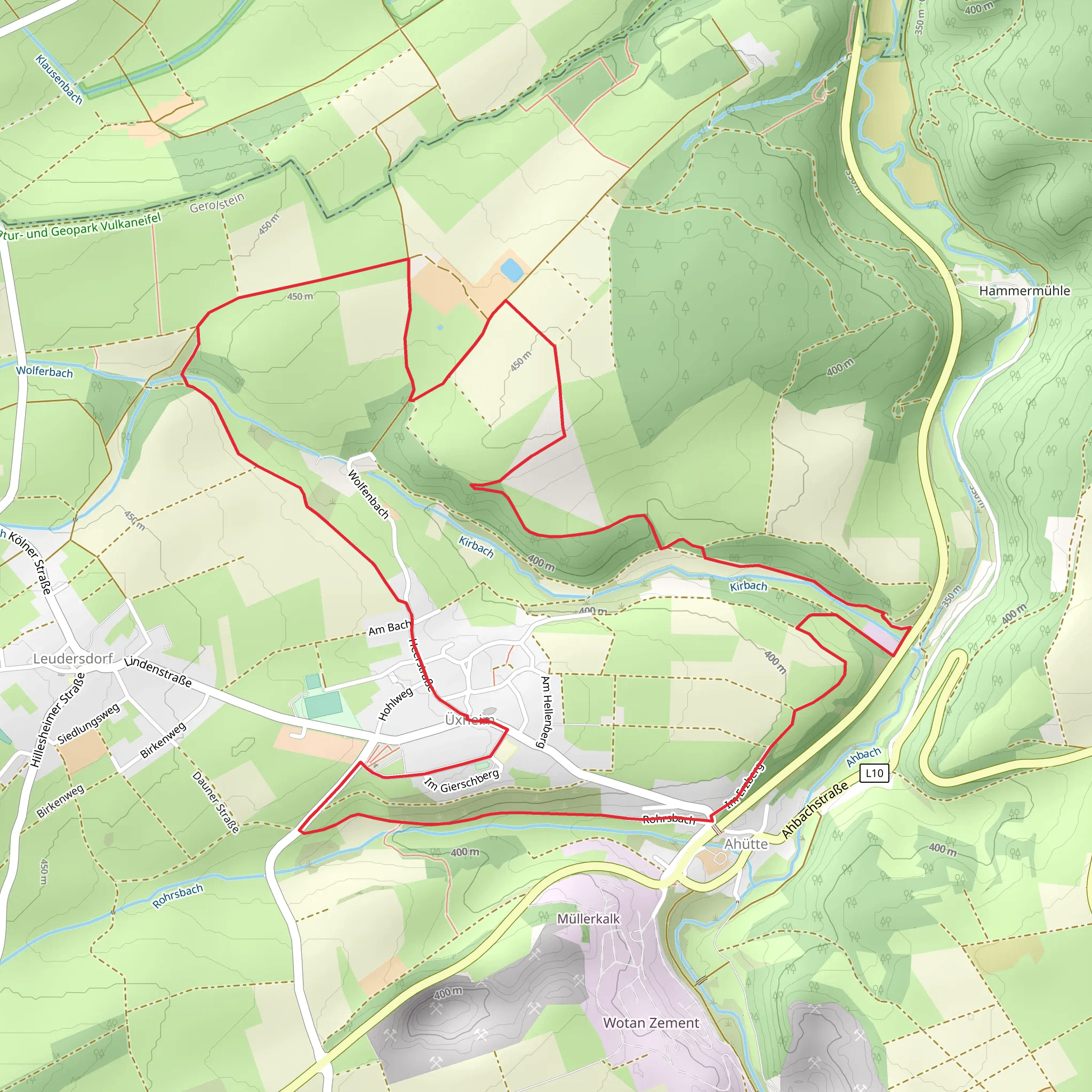 Kirchstraße and Wasserfall Weg Loop mobile static map