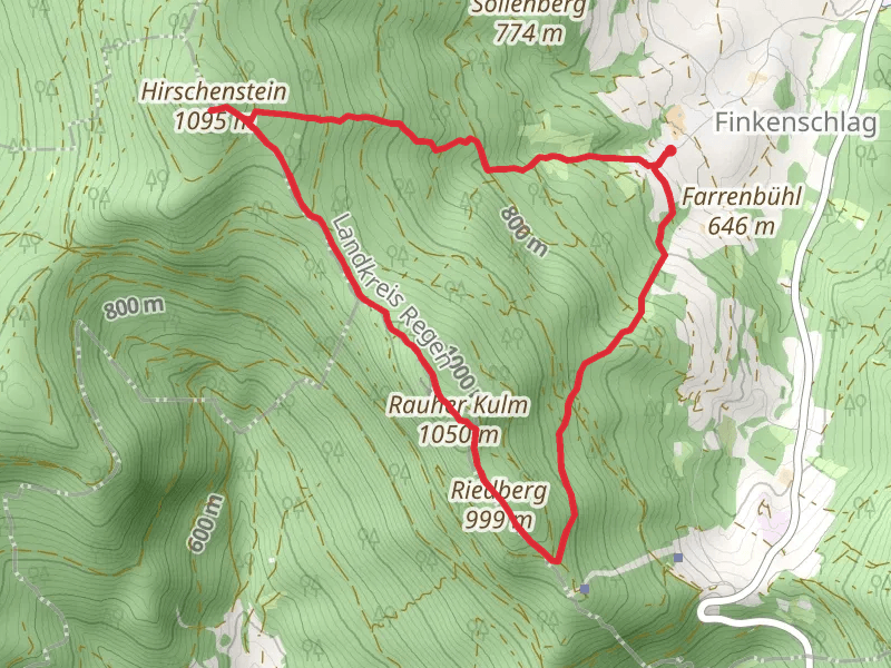Aussichtsturm Hirschenstein, Rauher Kulm and Riedberg via Goldsteig