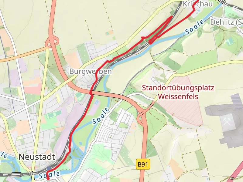 Kriechau via Pfennigbrücke