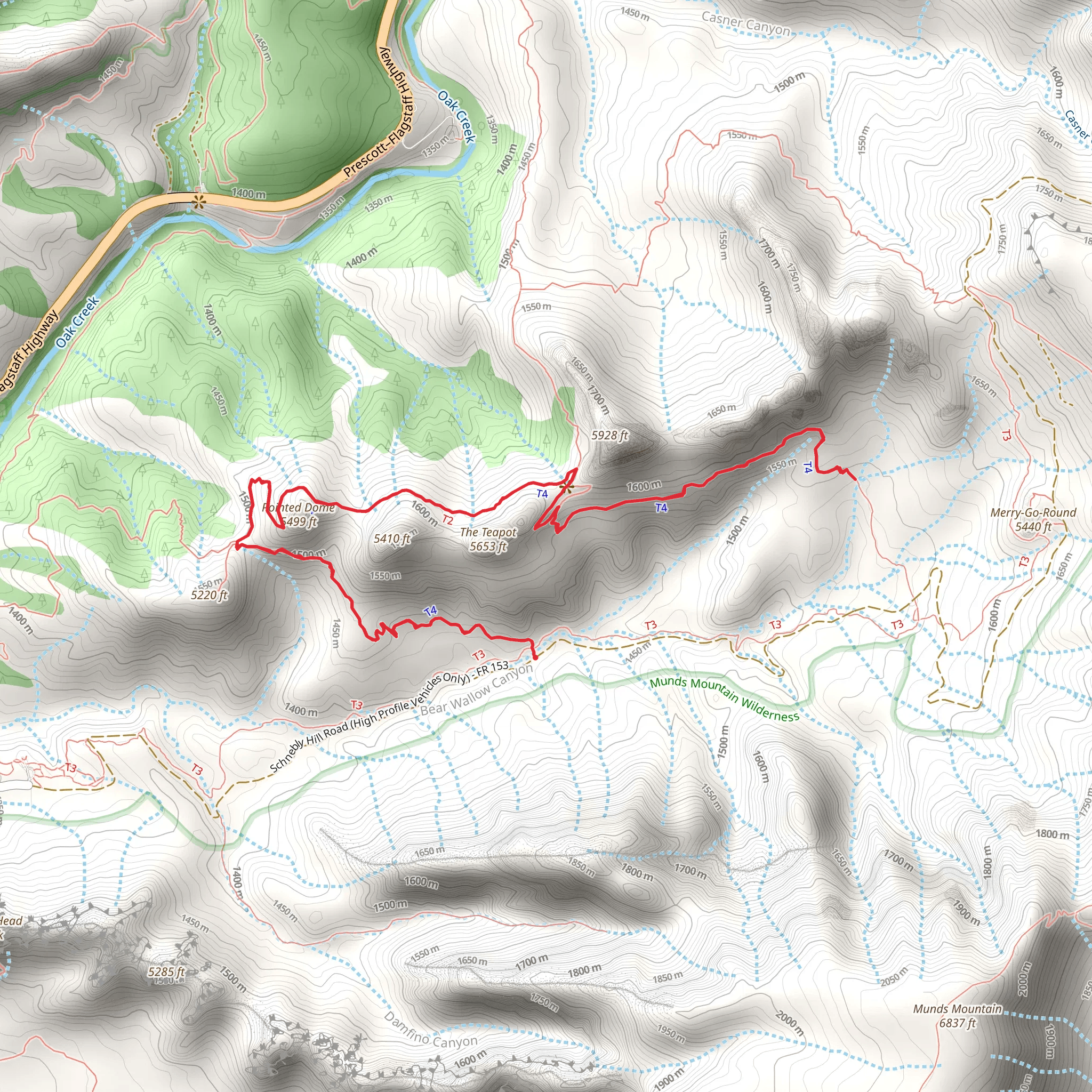 Hangover Trail mobile static map