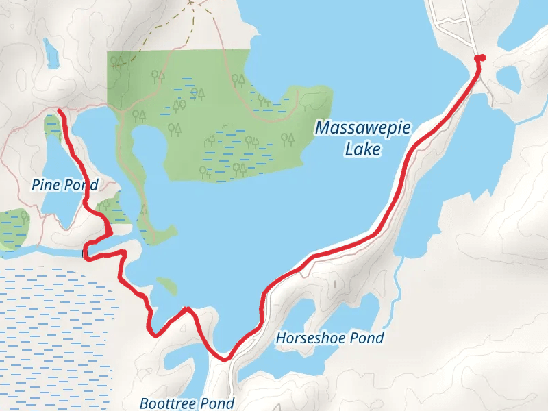 Massawepie Lake and Pine Pond Trail