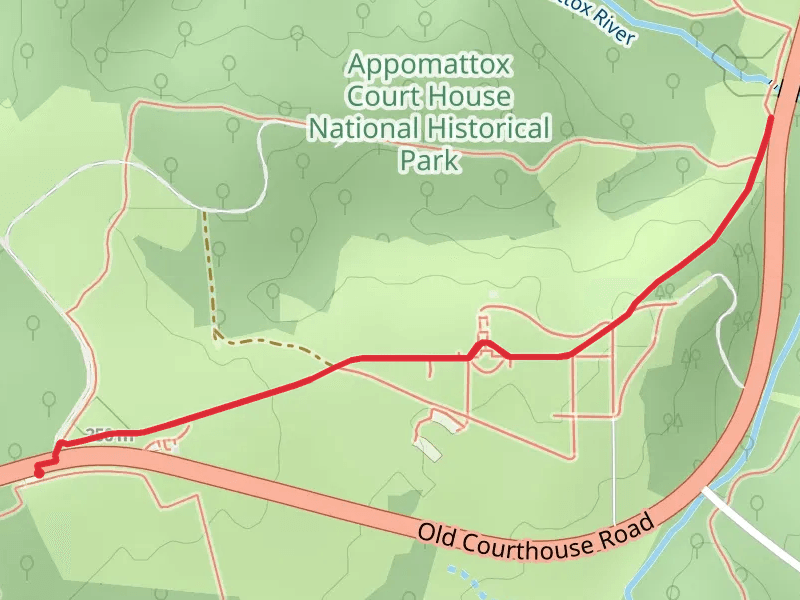 Patterson Hix Burial Ground via Old Richmond-Lynchburg Stage Road Trail