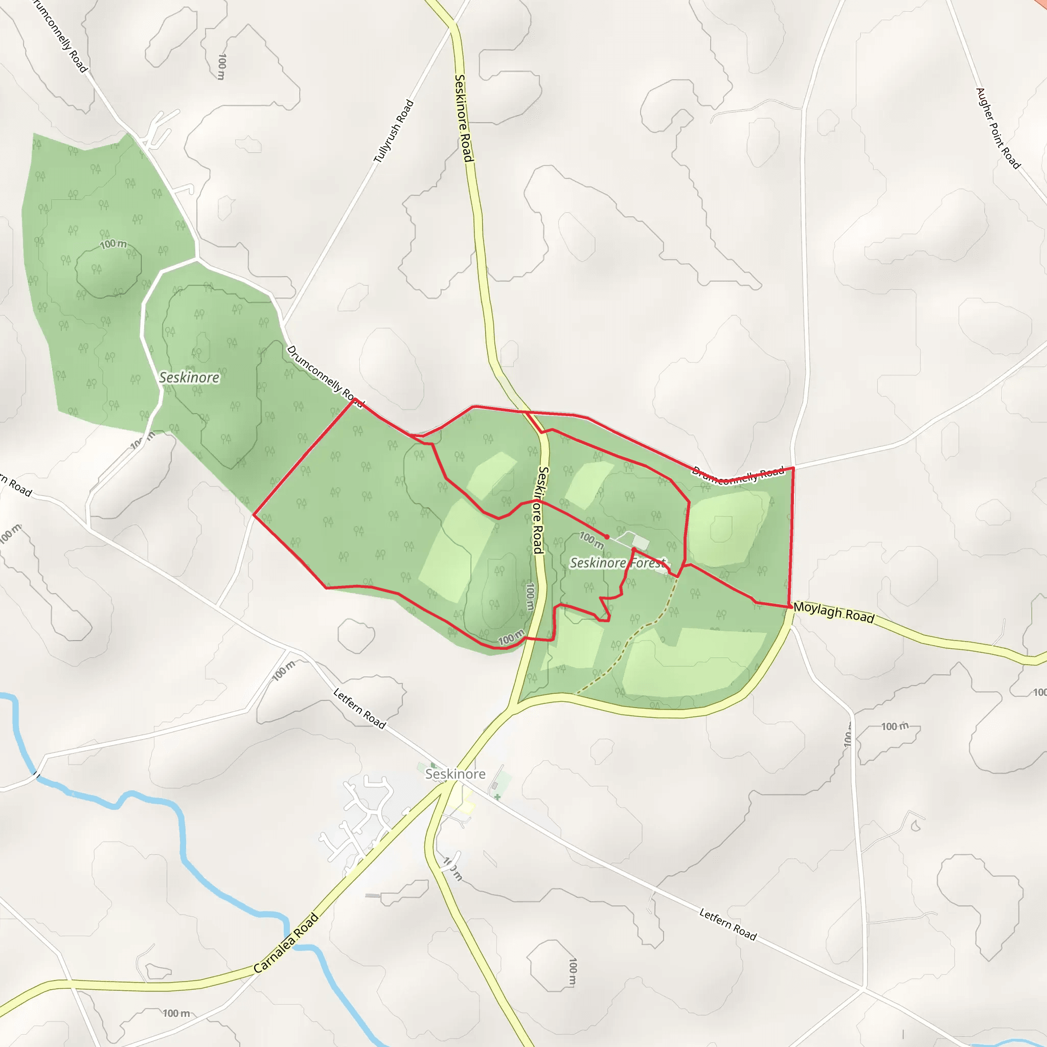 Seskinore Forest Walk mobile static map