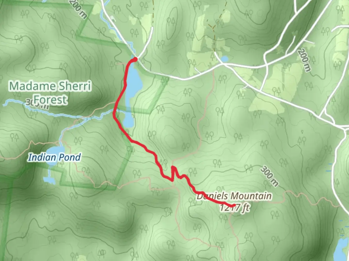 An image depicting the trail Daniels Mountain Trail and its surrounding area.