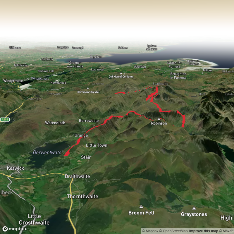 Derwent Water to Old Dungeon Ghyll via Buttermere, Blackbeck Tarn and Great Gable