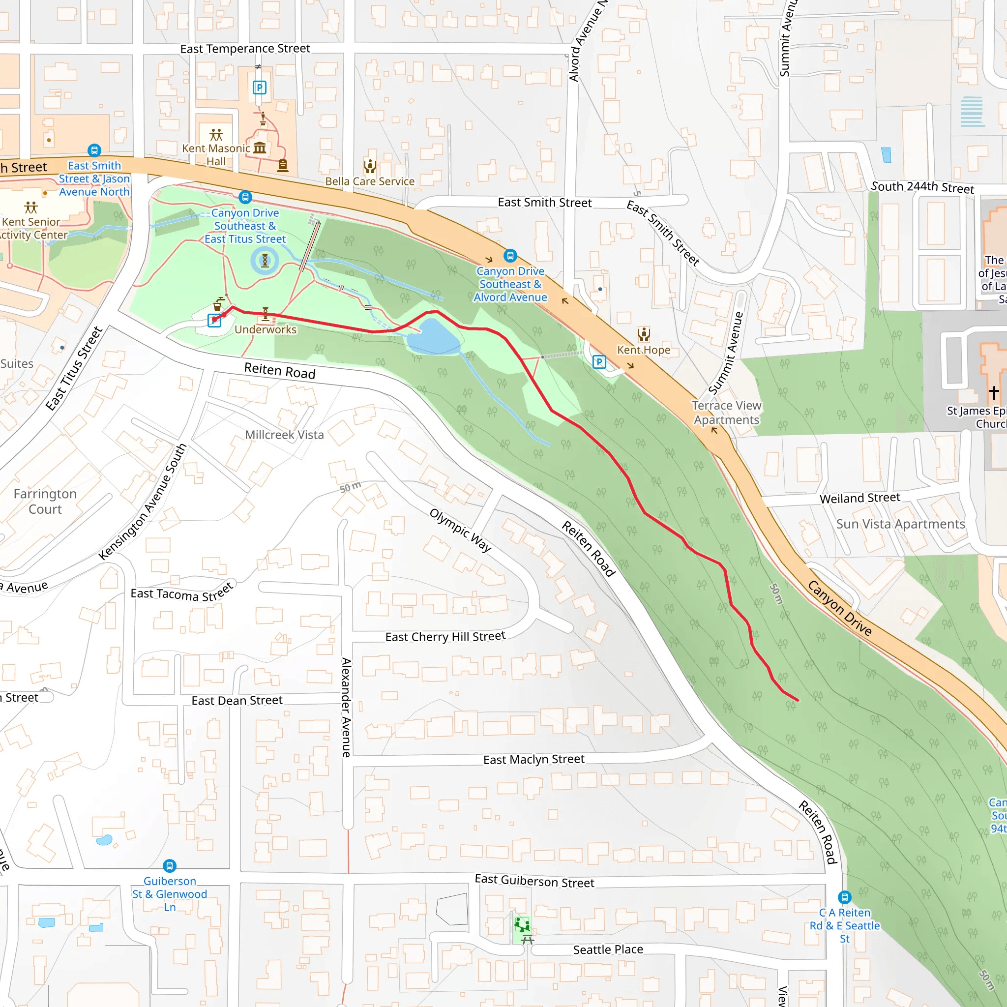 Reiten Road mobile static map