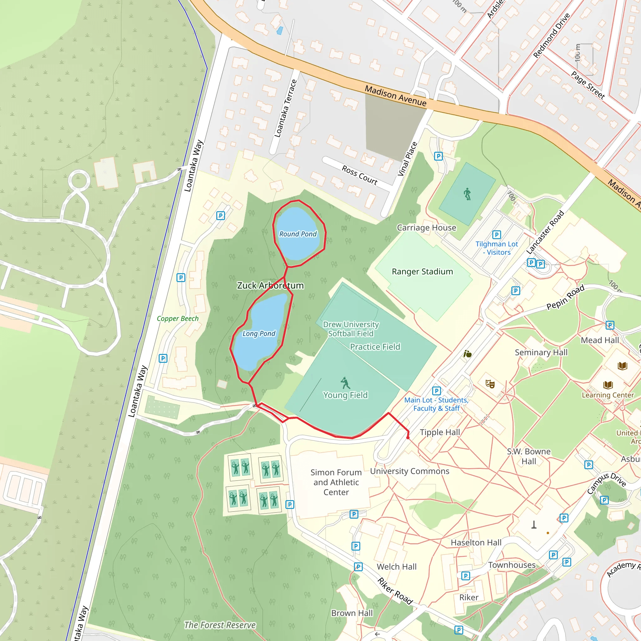 Round and Long Pond Loop mobile static map