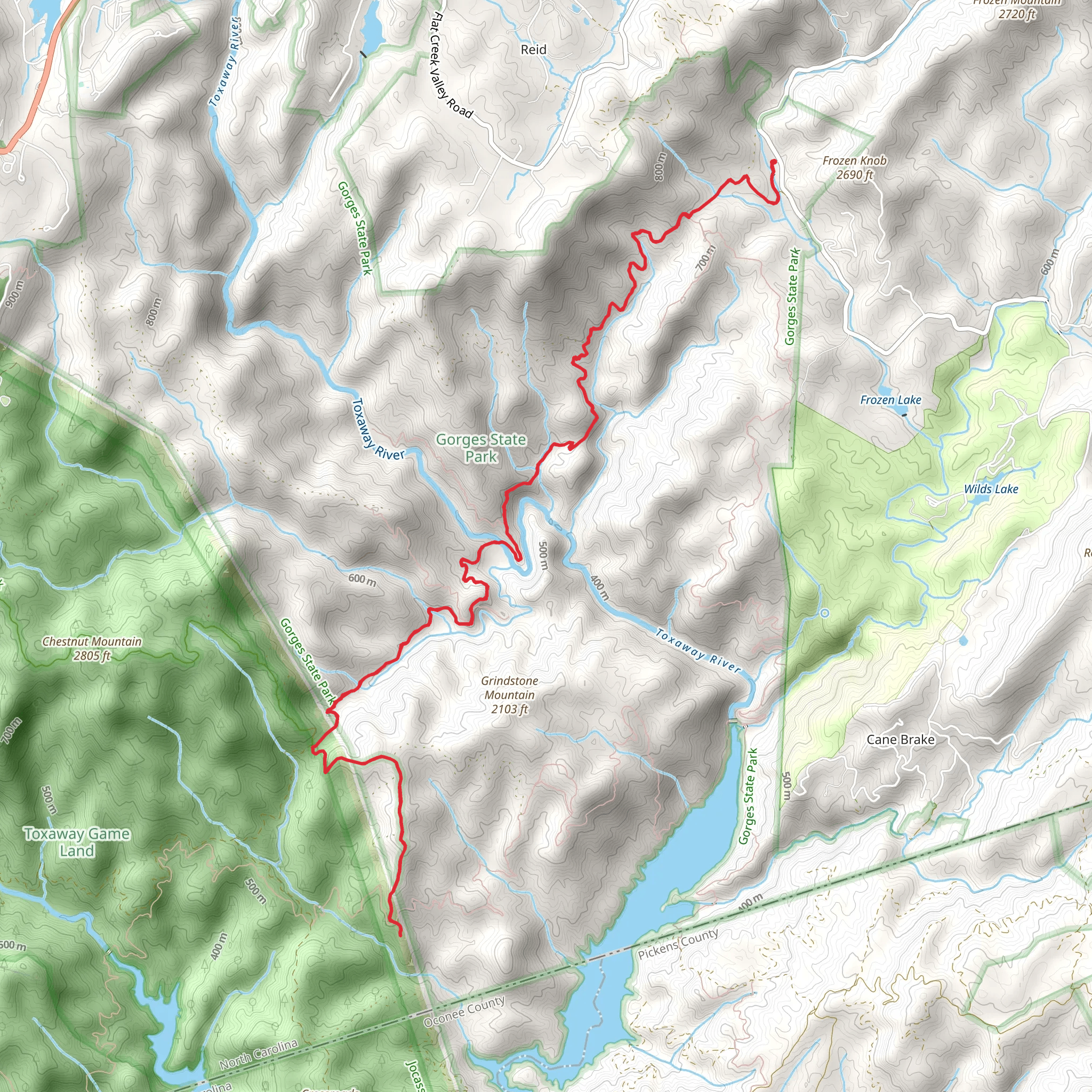 Auger Hole Trail mobile static map
