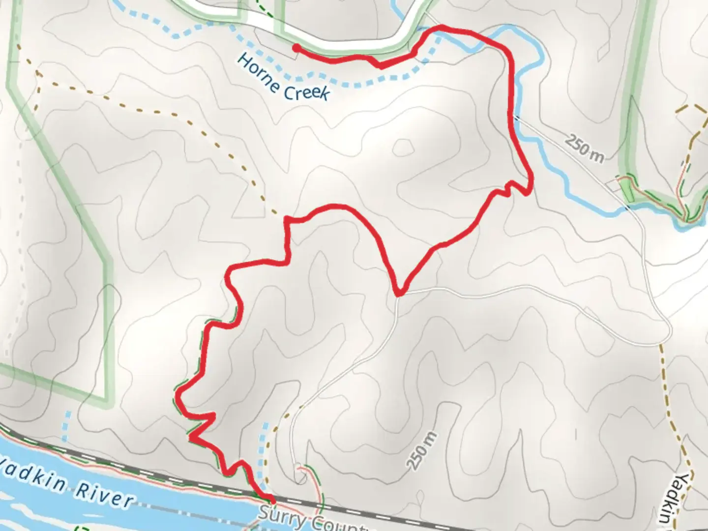 An image depicting the trail Yadkin Islands Trail and its surrounding area.