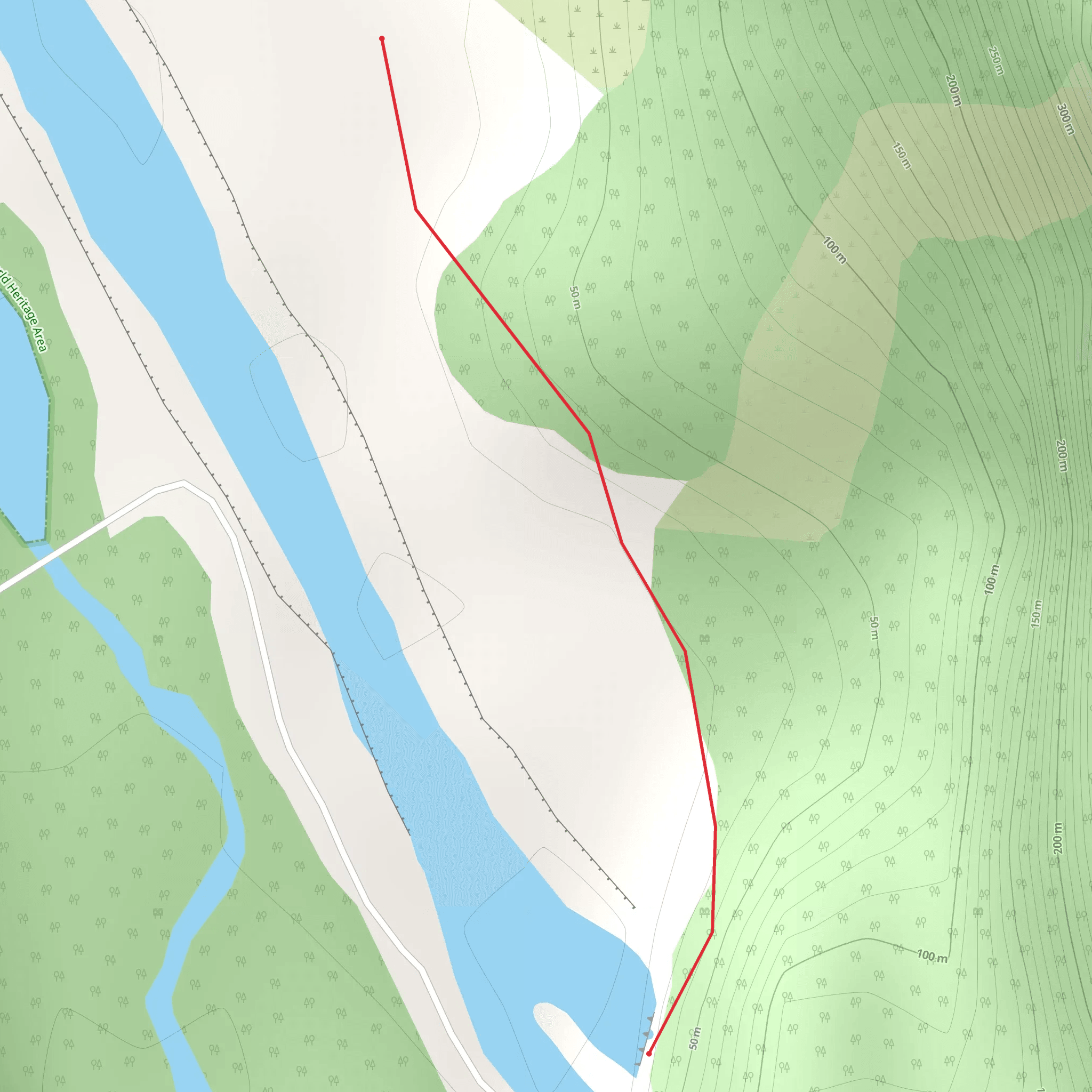 Helena Falls Track mobile static map