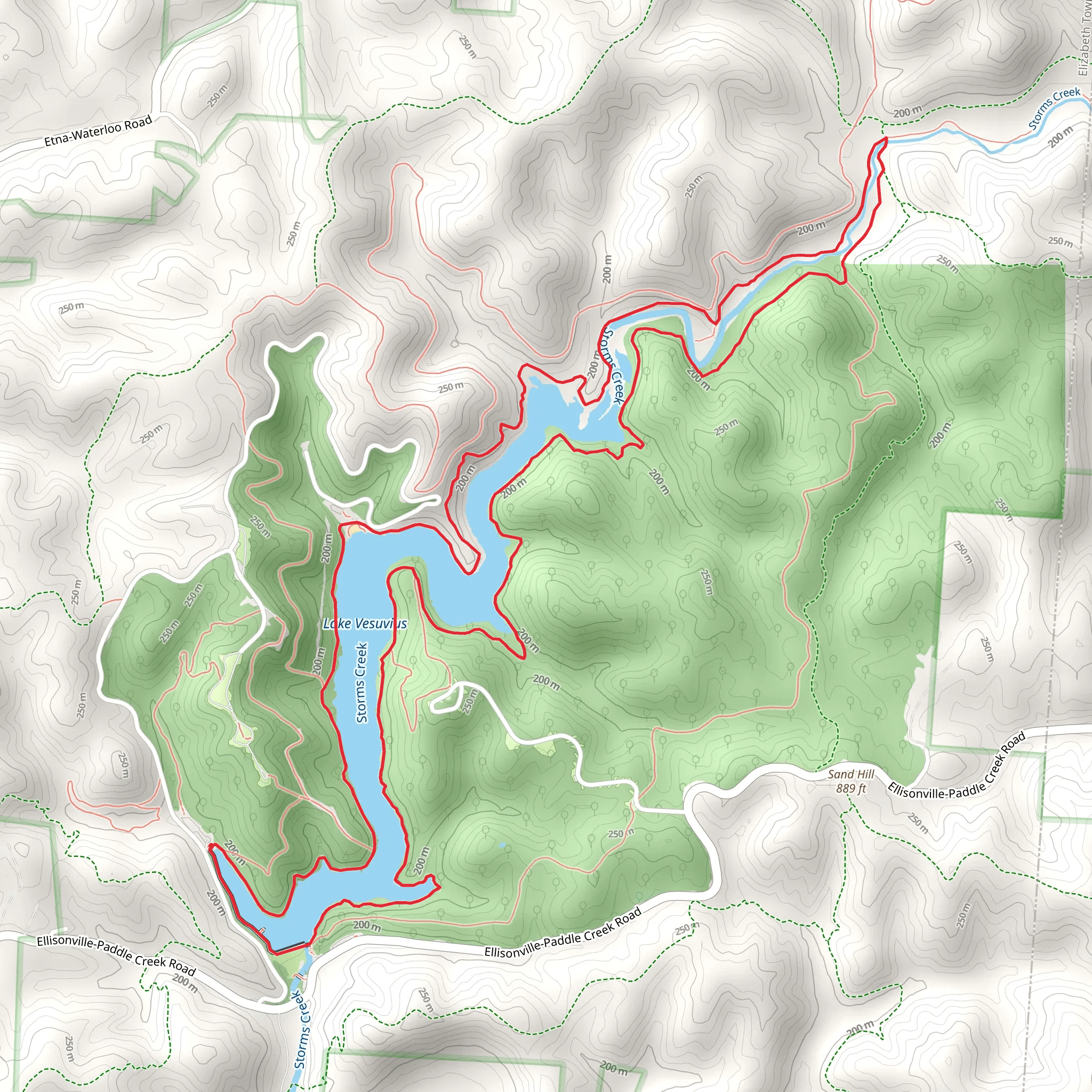 Lake Vesuvius Loop mobile static map
