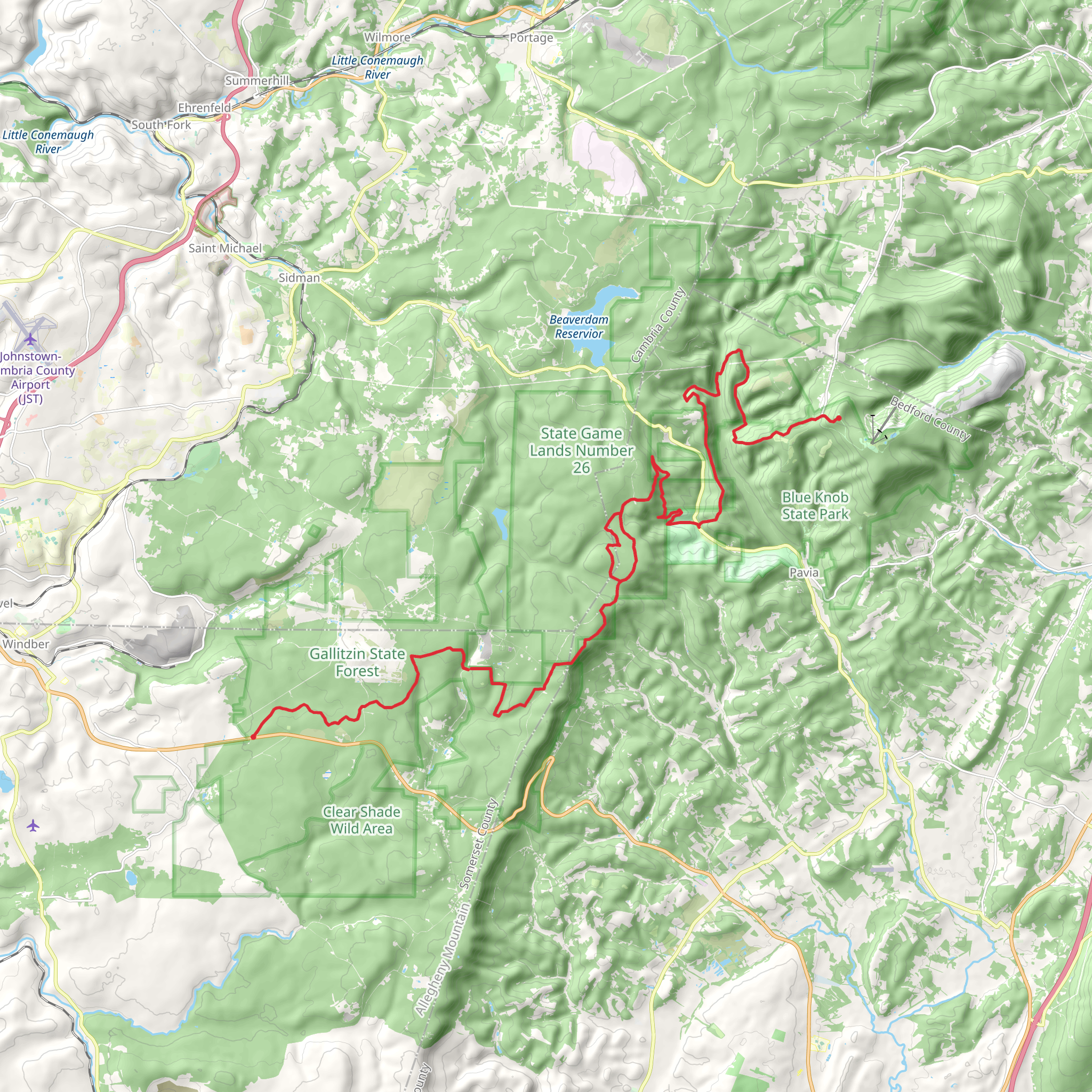 Lost Turkey Trail mobile static map