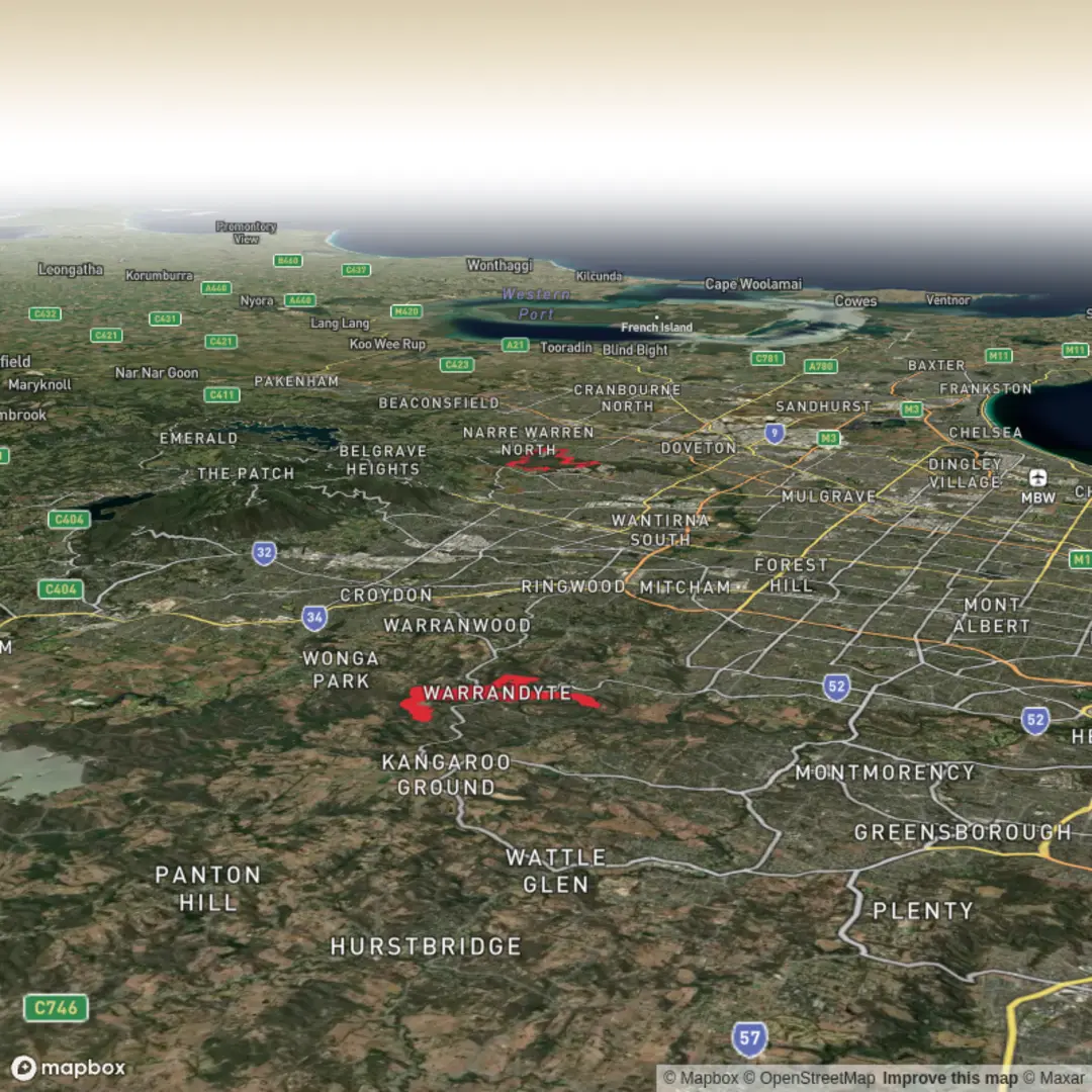 An image depicting the trail Lysterfield Park Loop and its surrounding area.