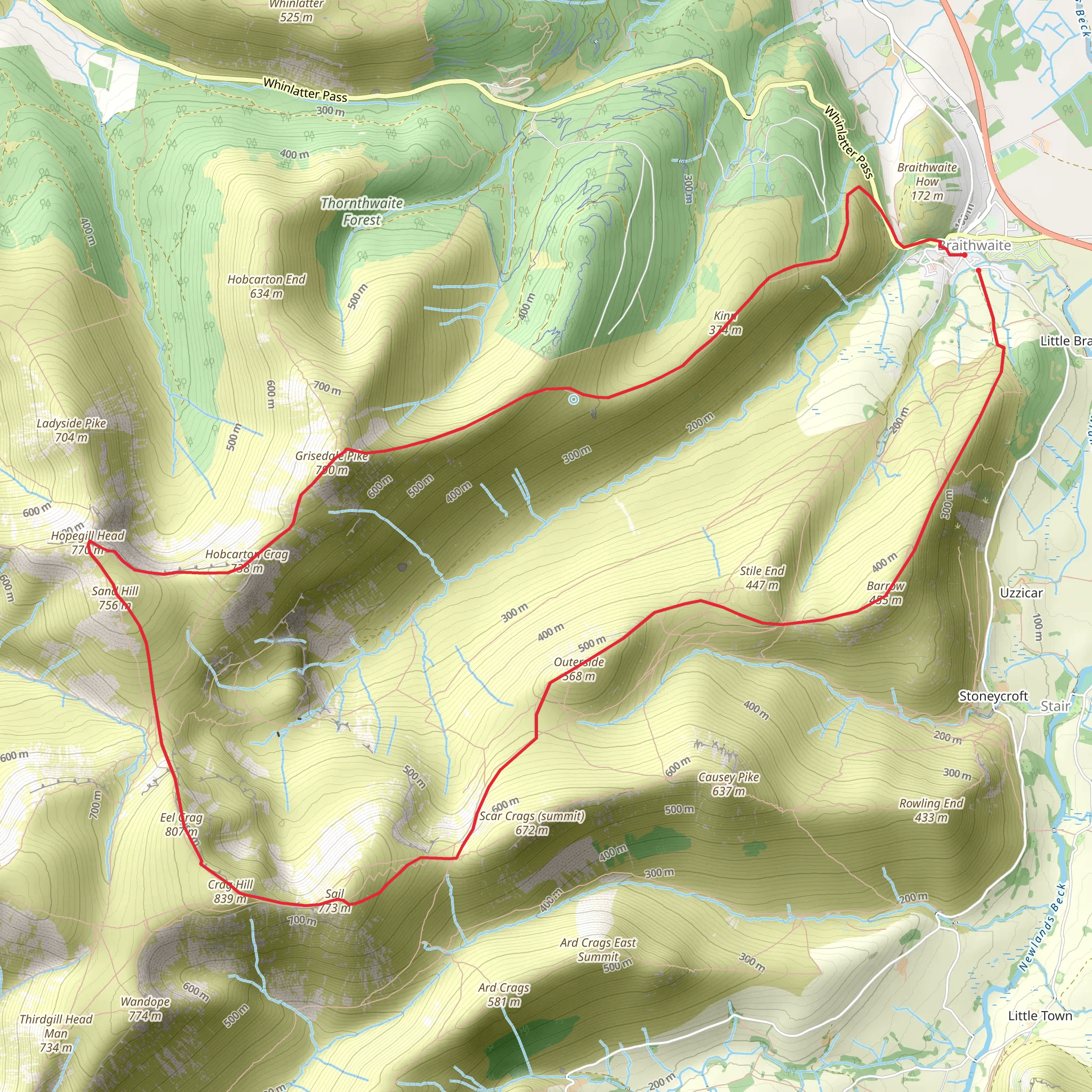 Coledale Horseshoe mobile static map