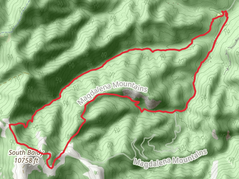 Copper Canyon Trail and South Baldy Trail