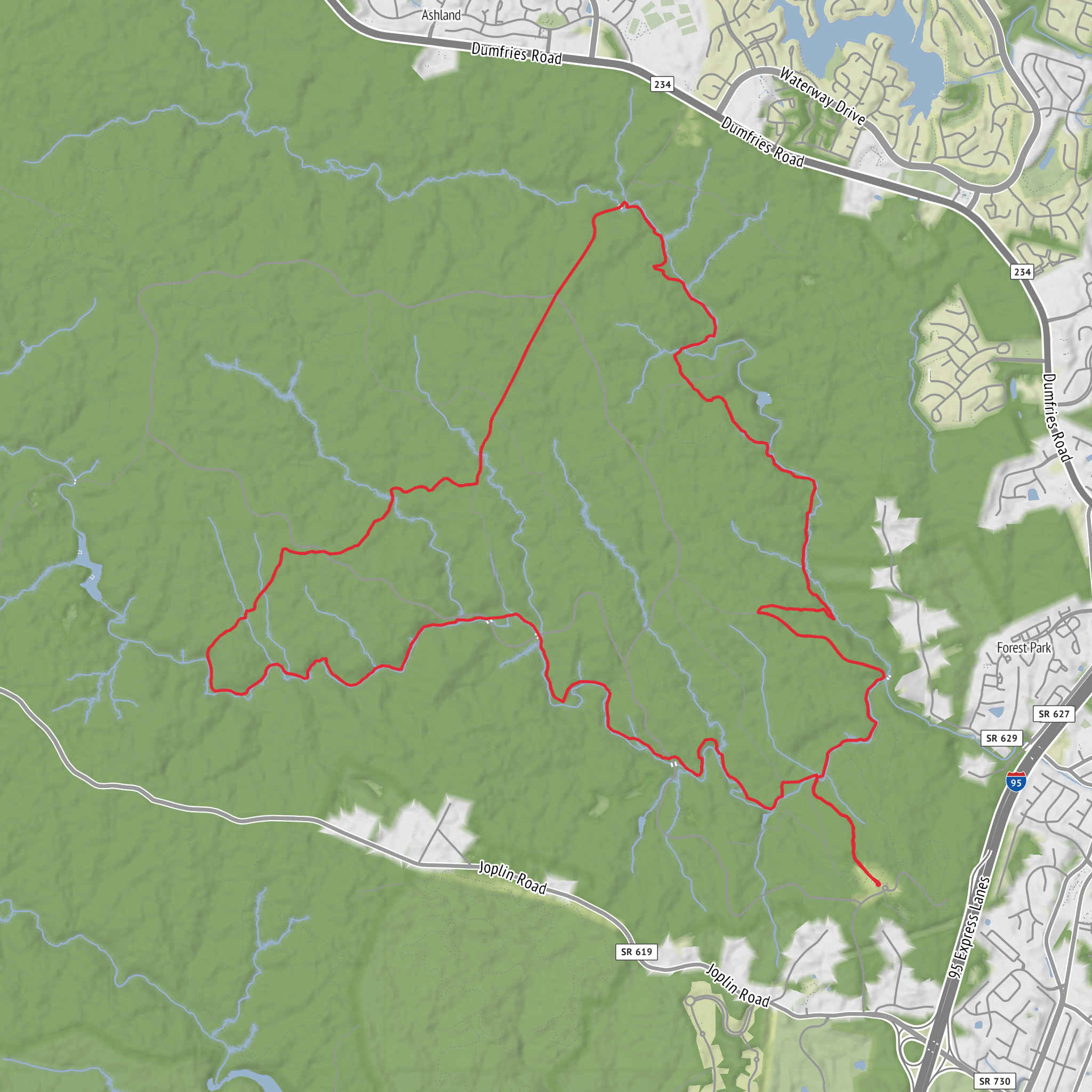 N Valley Trail and S Valley Trail Loop mobile static map