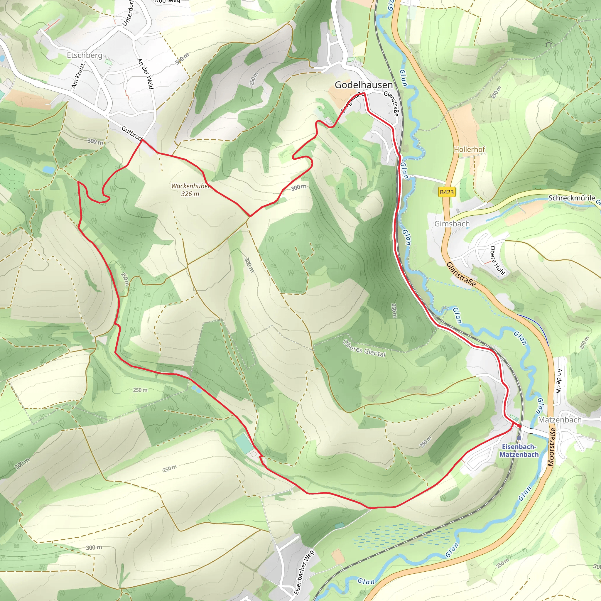 Matzenbach Loop via Wachkenhubel mobile static map