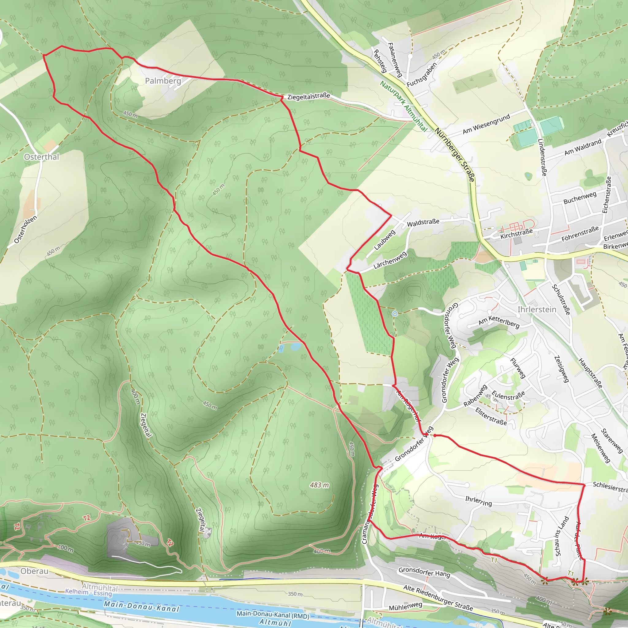 Ortswanderweg Ihrlerstein mobile static map