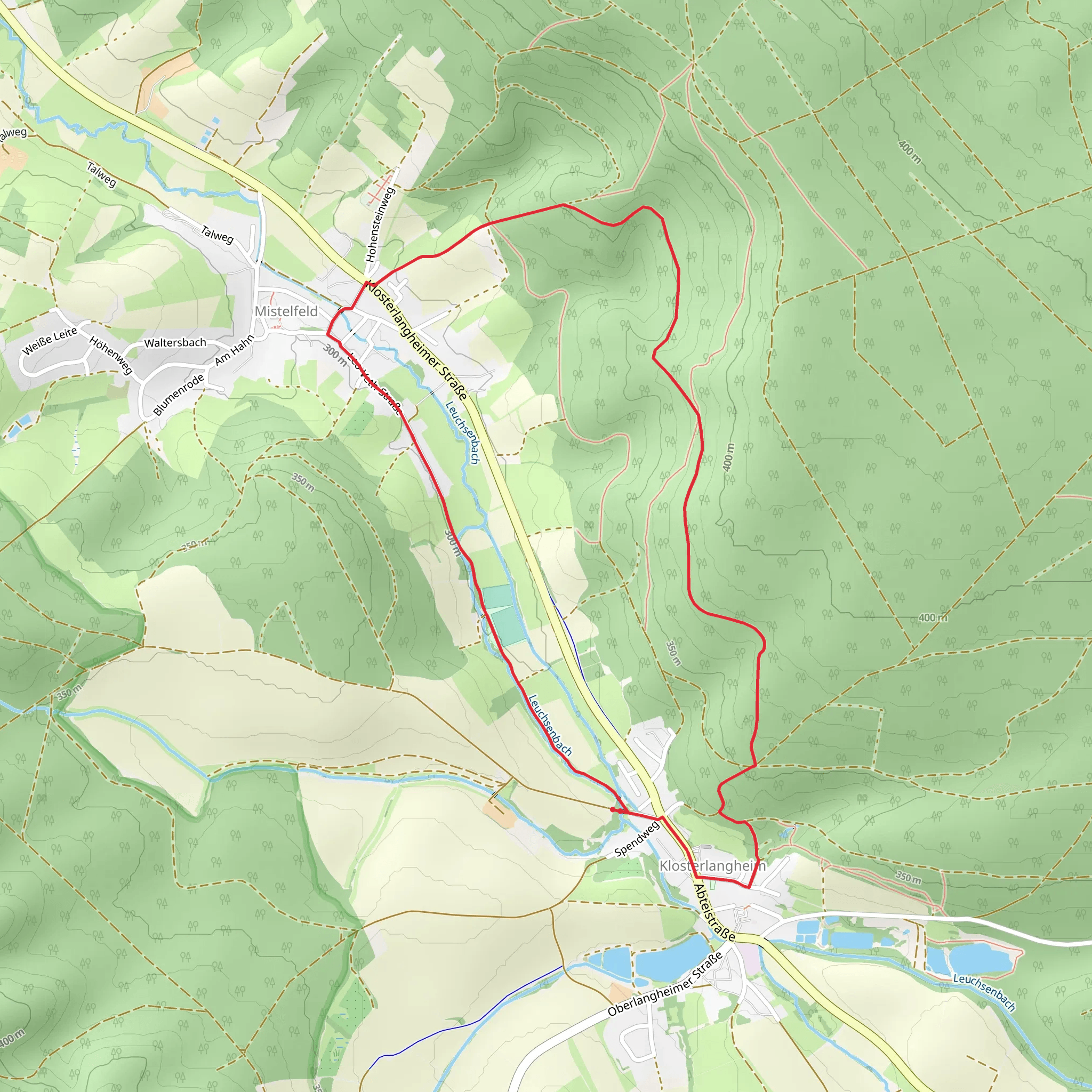 Lehmenbrunnen Rundweg and Mainweg Teil mobile static map