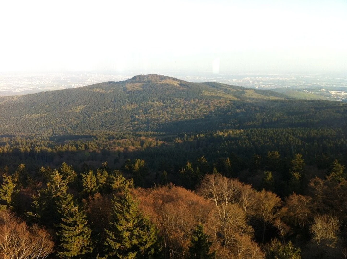 An image depicting the trail Altkönig and Weiße Mauer Loop and its surrounding area.