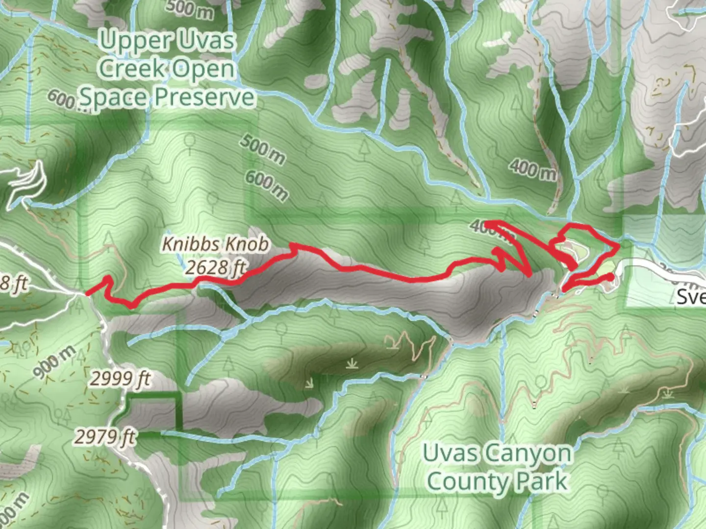 An image depicting the trail Knibbs Knob Trail and its surrounding area.