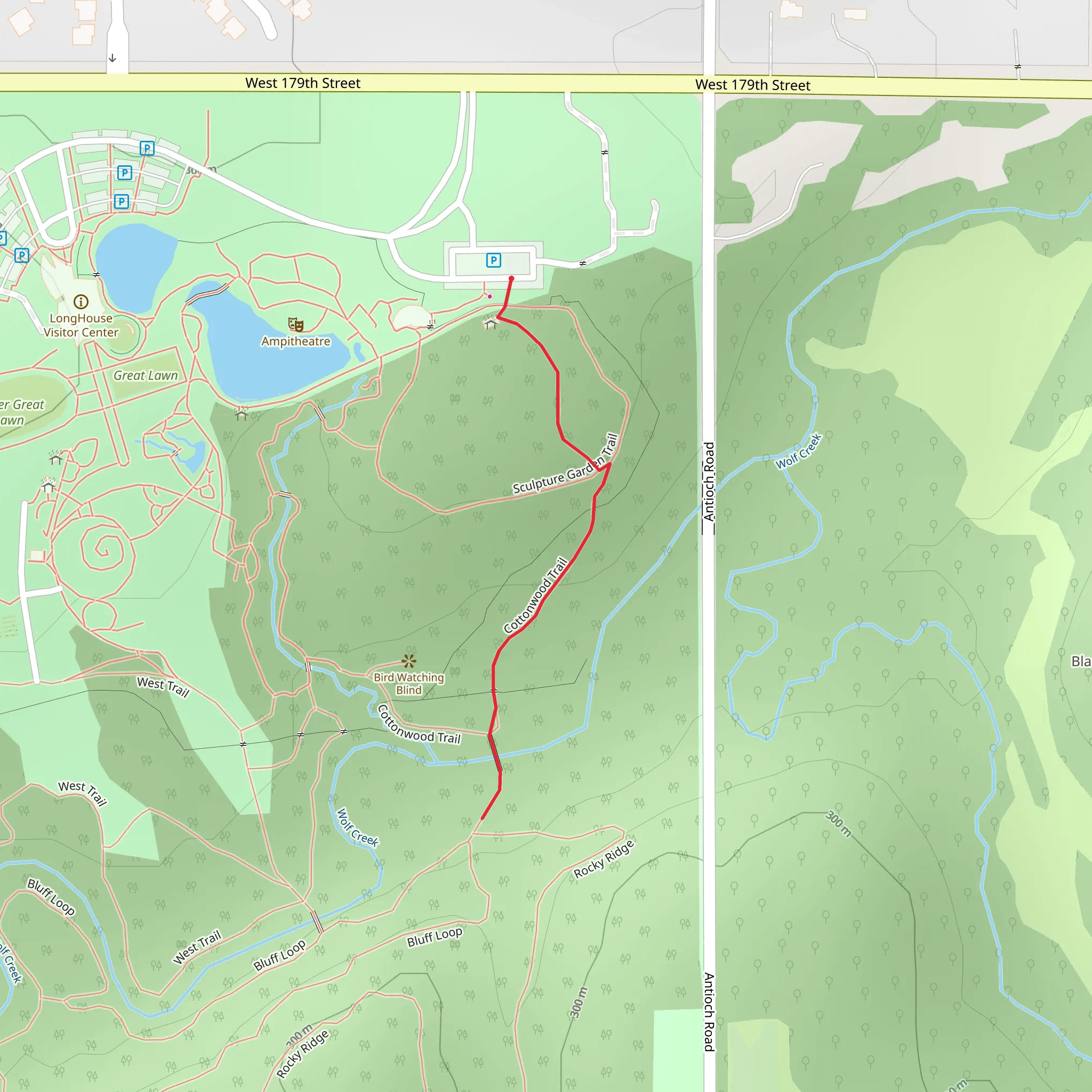 Wolf Creek via Cottonwood Trail mobile static map