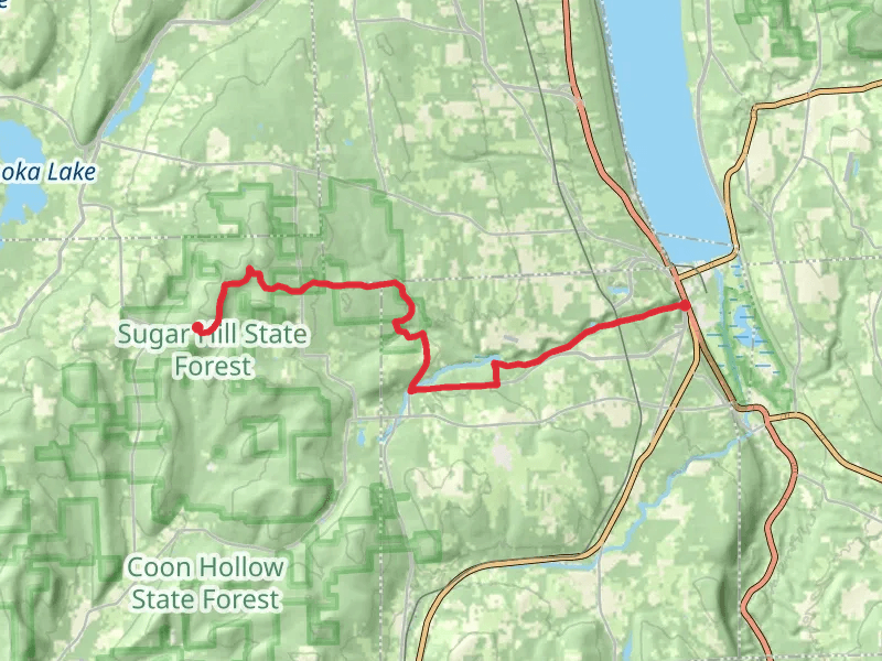 Maple Lane to Glen Creek via Finger Lakes - North Country Trail