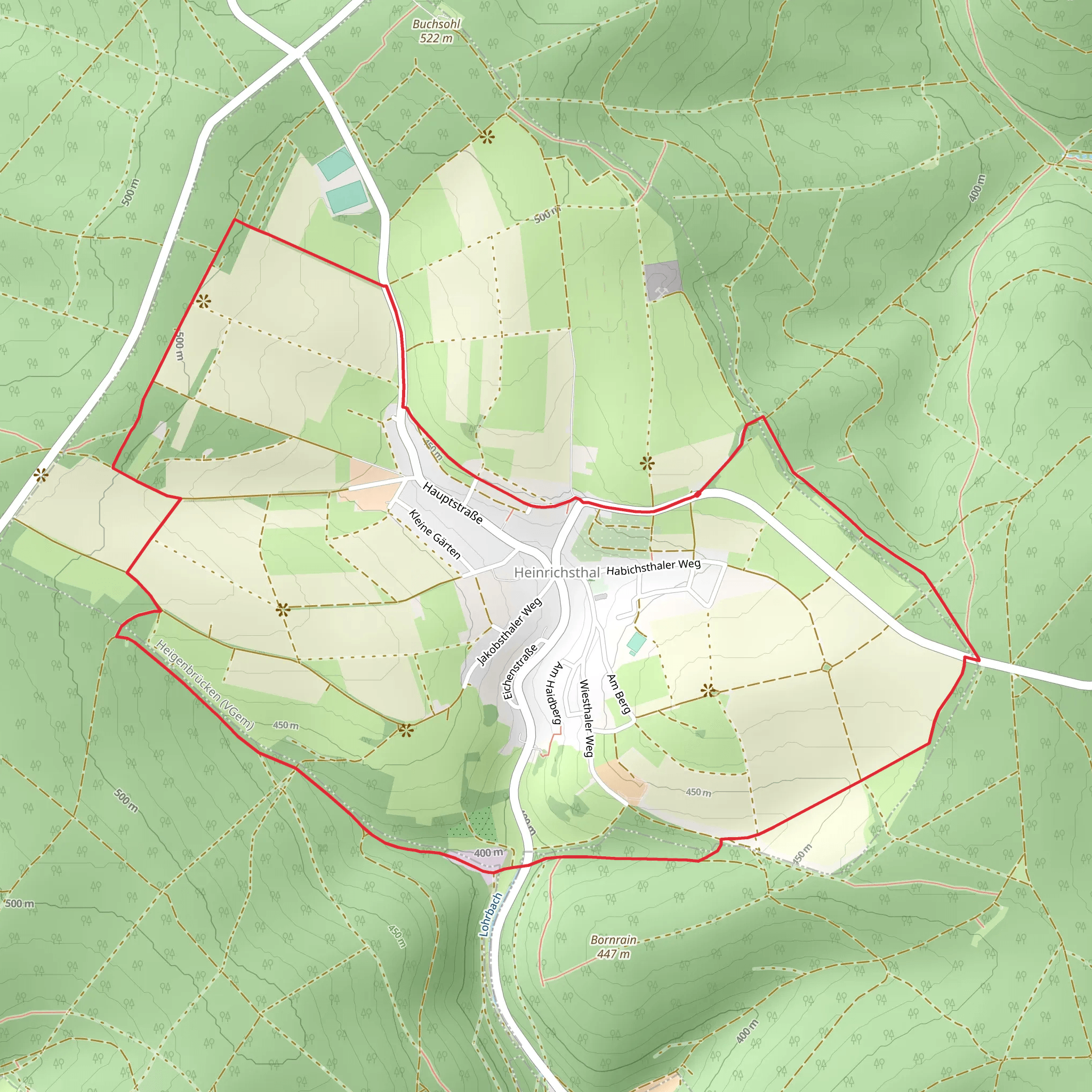 Heinrichsthal Loop mobile static map