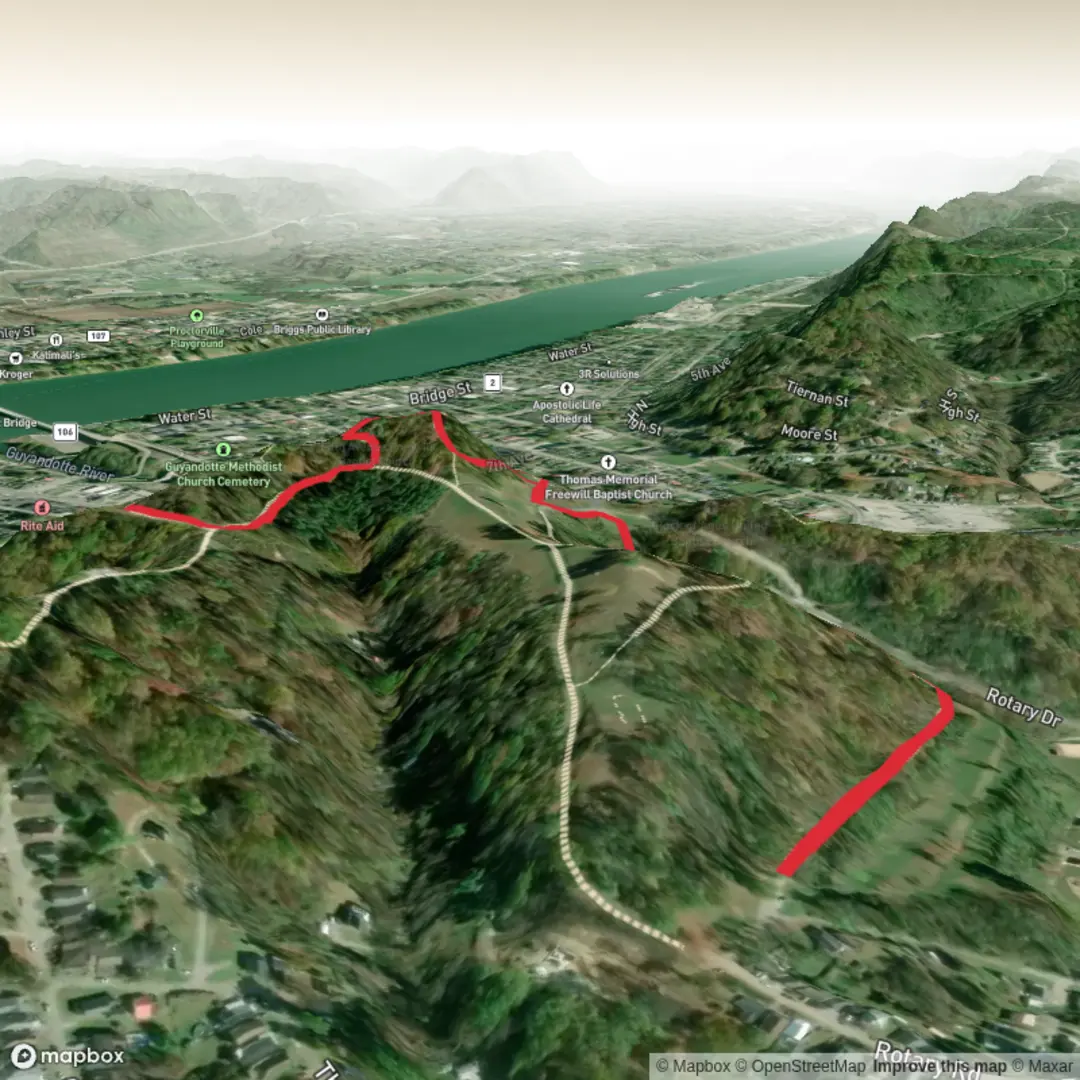 An image depicting the trail Rotary Park Trail and its surrounding area.