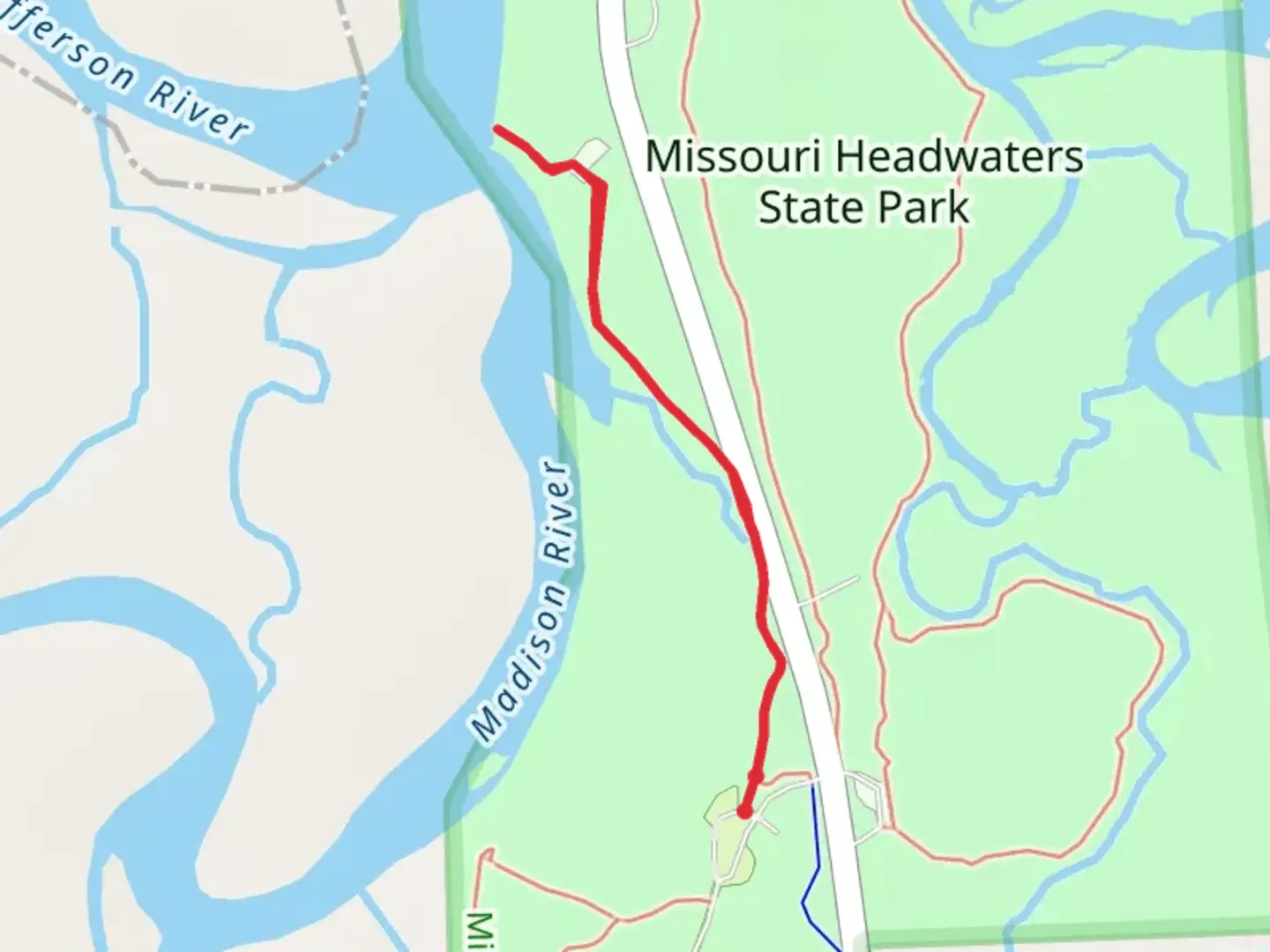 An image depicting the trail Missouri River Walk and its surrounding area.