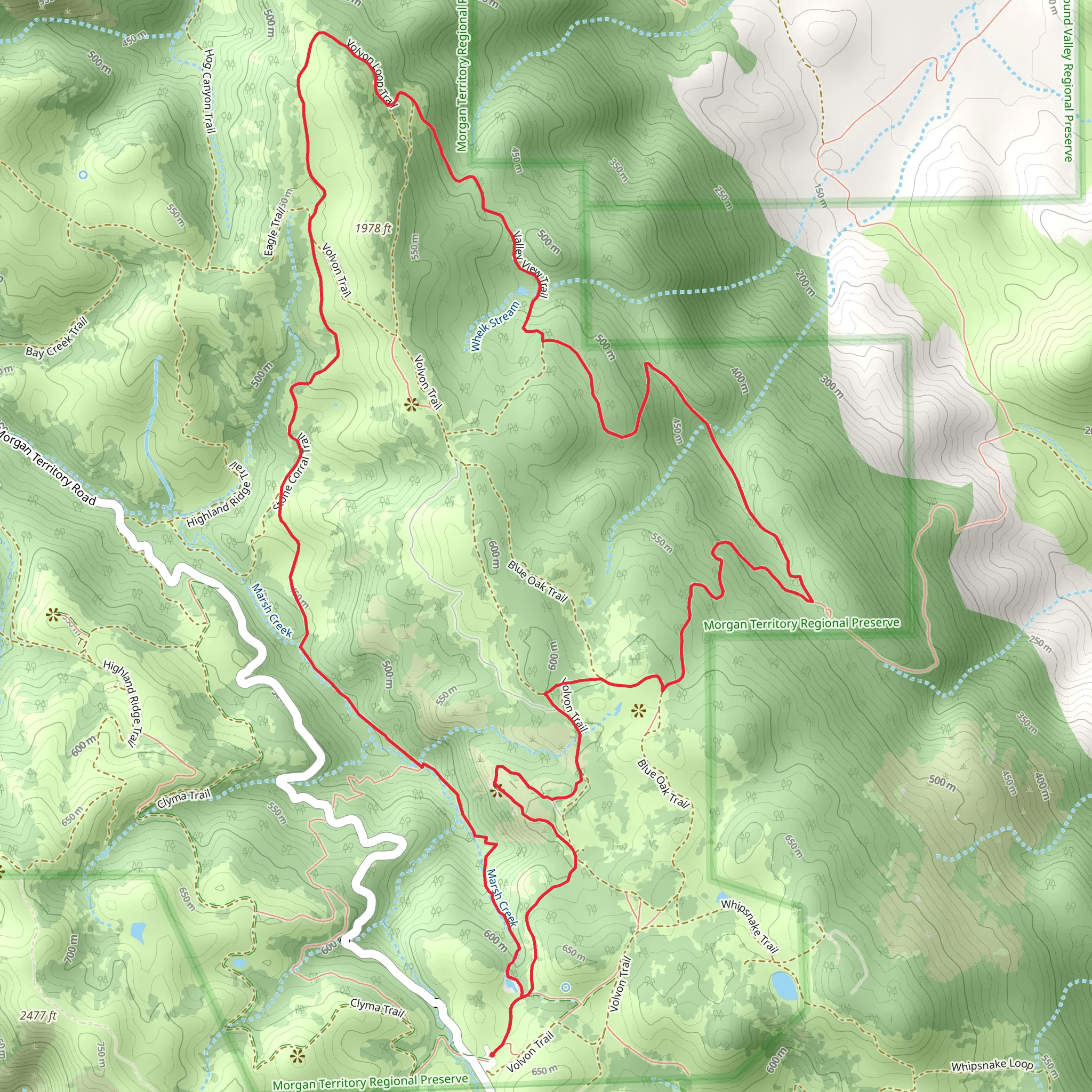 Condor Trail, Coyote Trail and Manzanita Loop Trail mobile static map