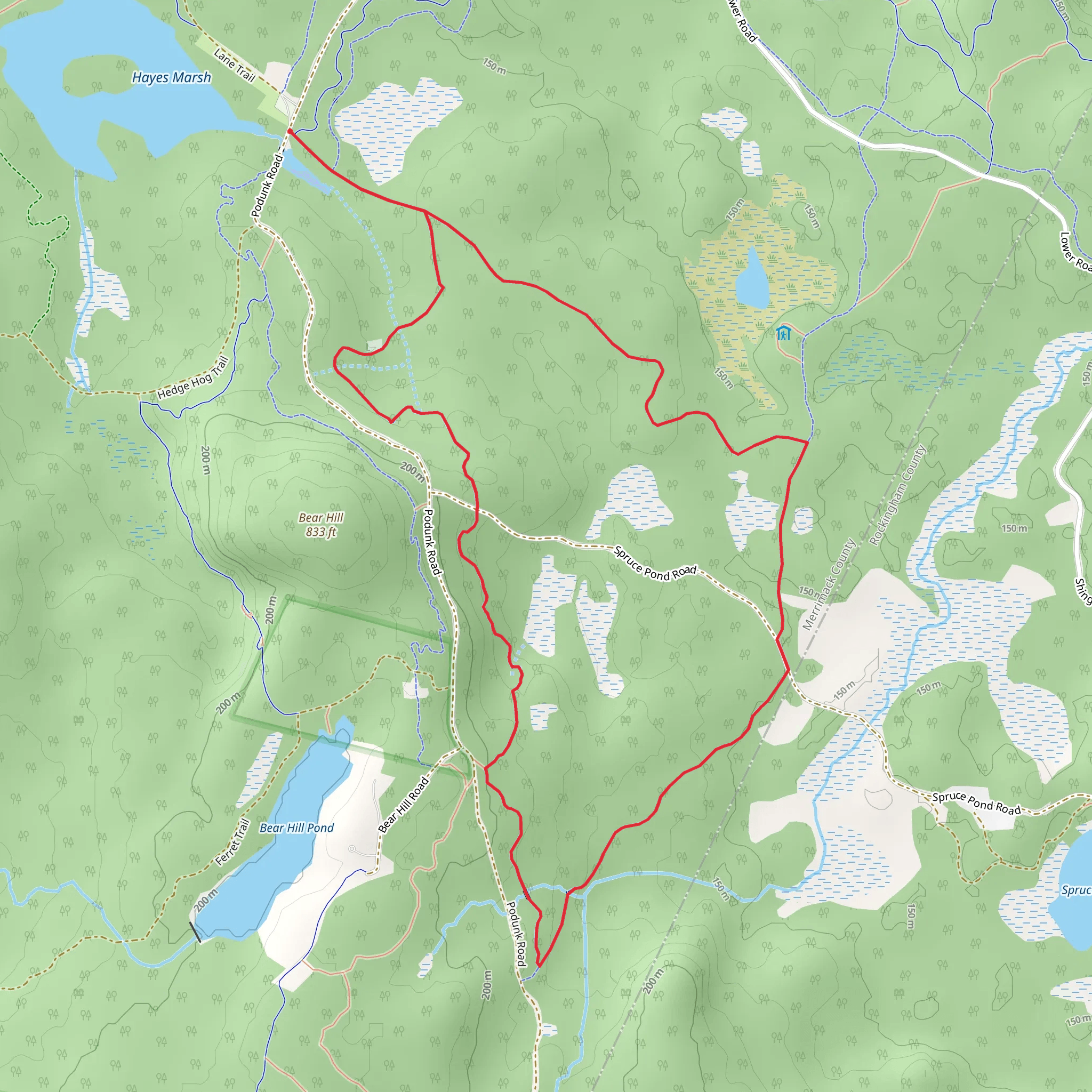 Chipmunk and Bobcat Loop Trail mobile static map