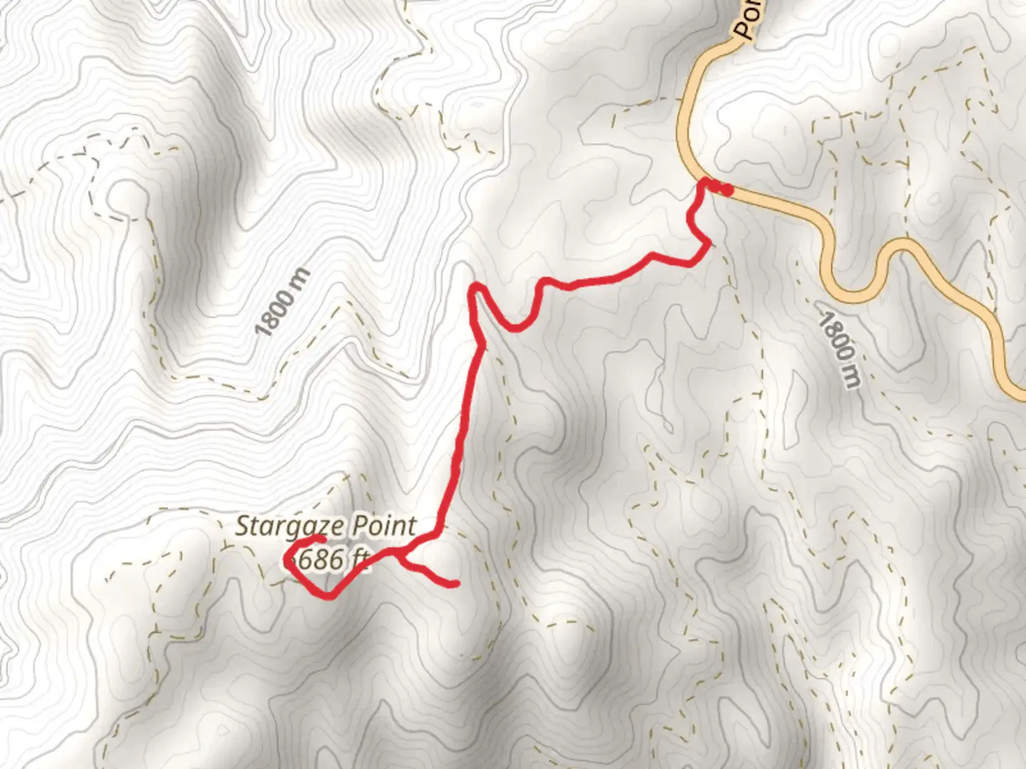 An image depicting the trail Stargaze Point Trail and its surrounding area.
