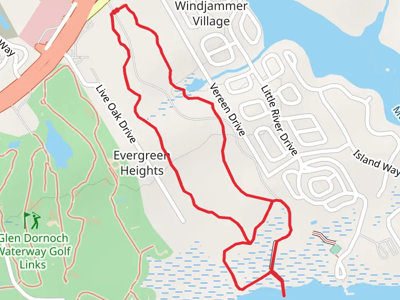 Loop around Atlantic Intracoastal Waterway