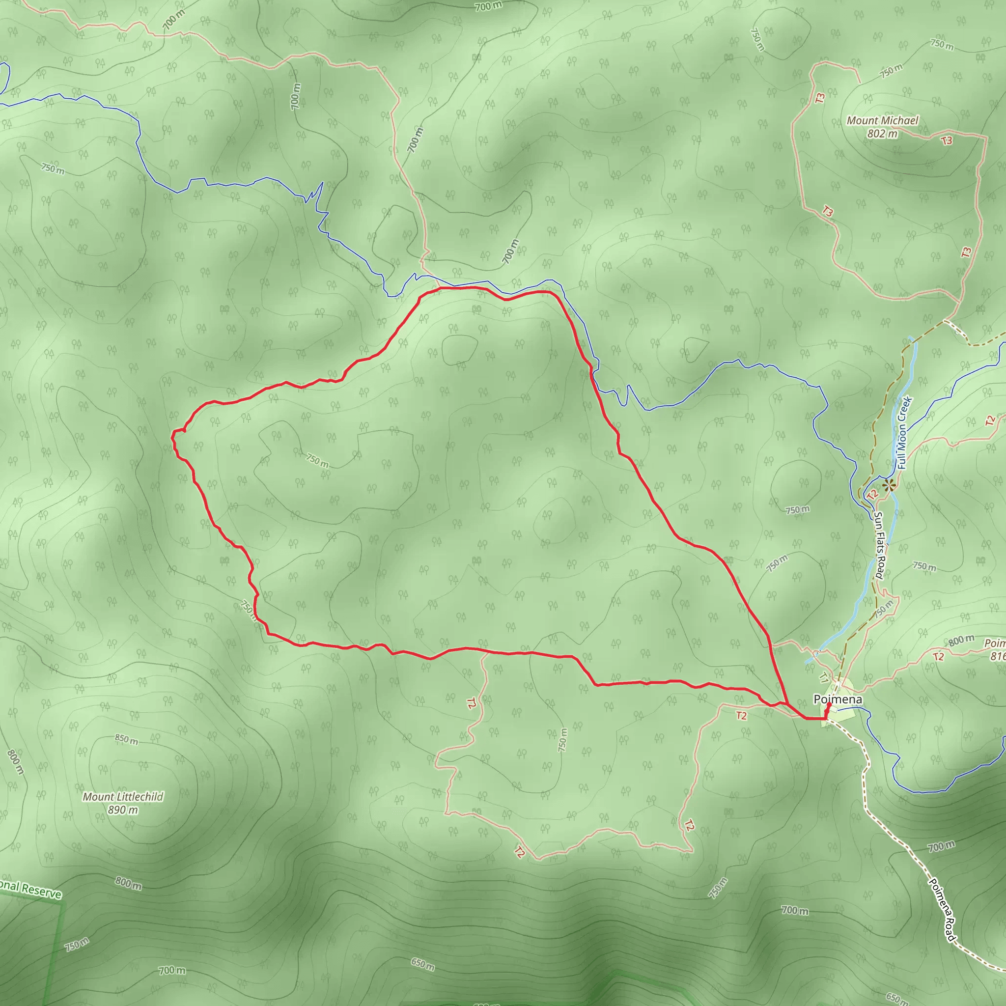 Wellington Creek Circuit mobile static map