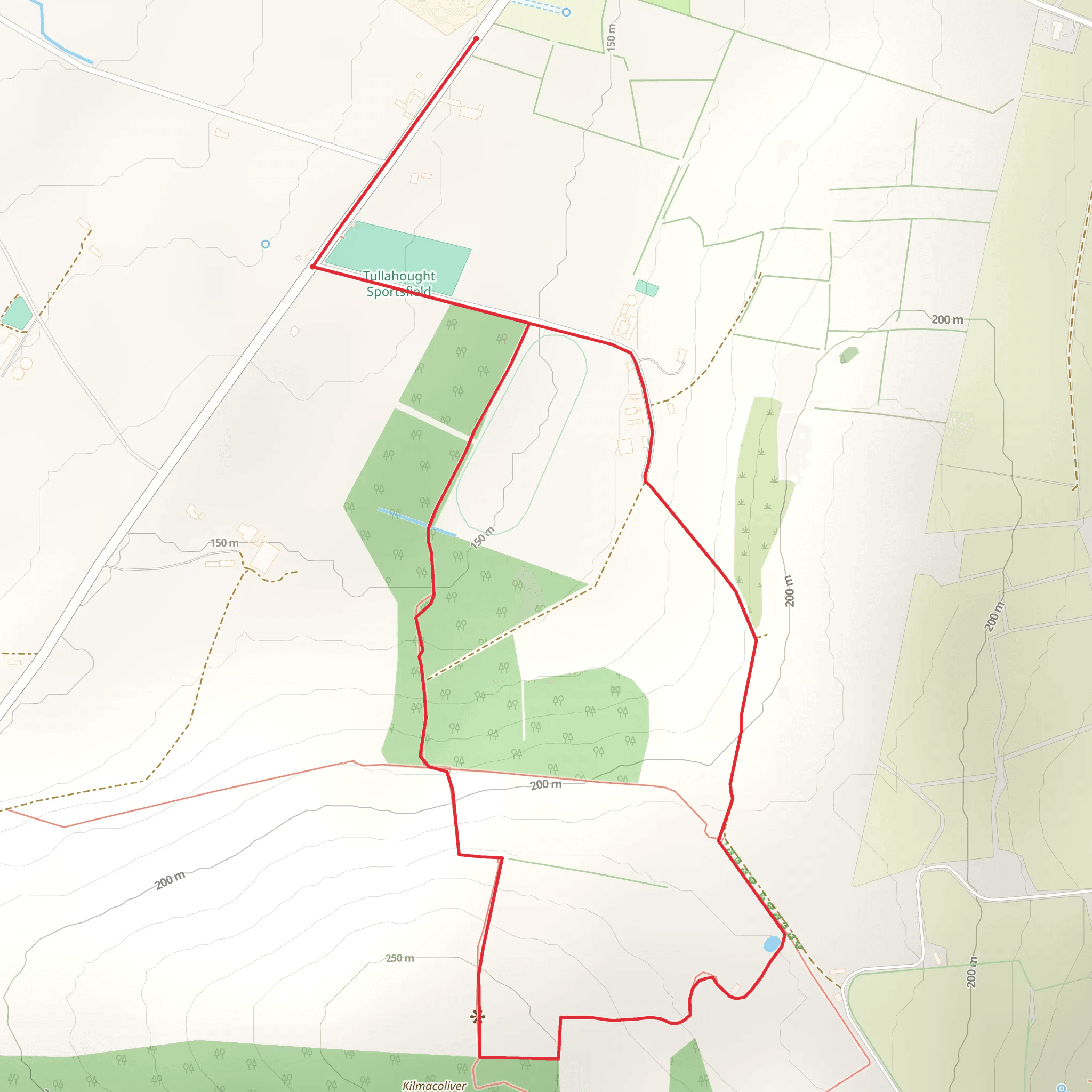 Tullahought - Kilmacoliver Loop mobile static map