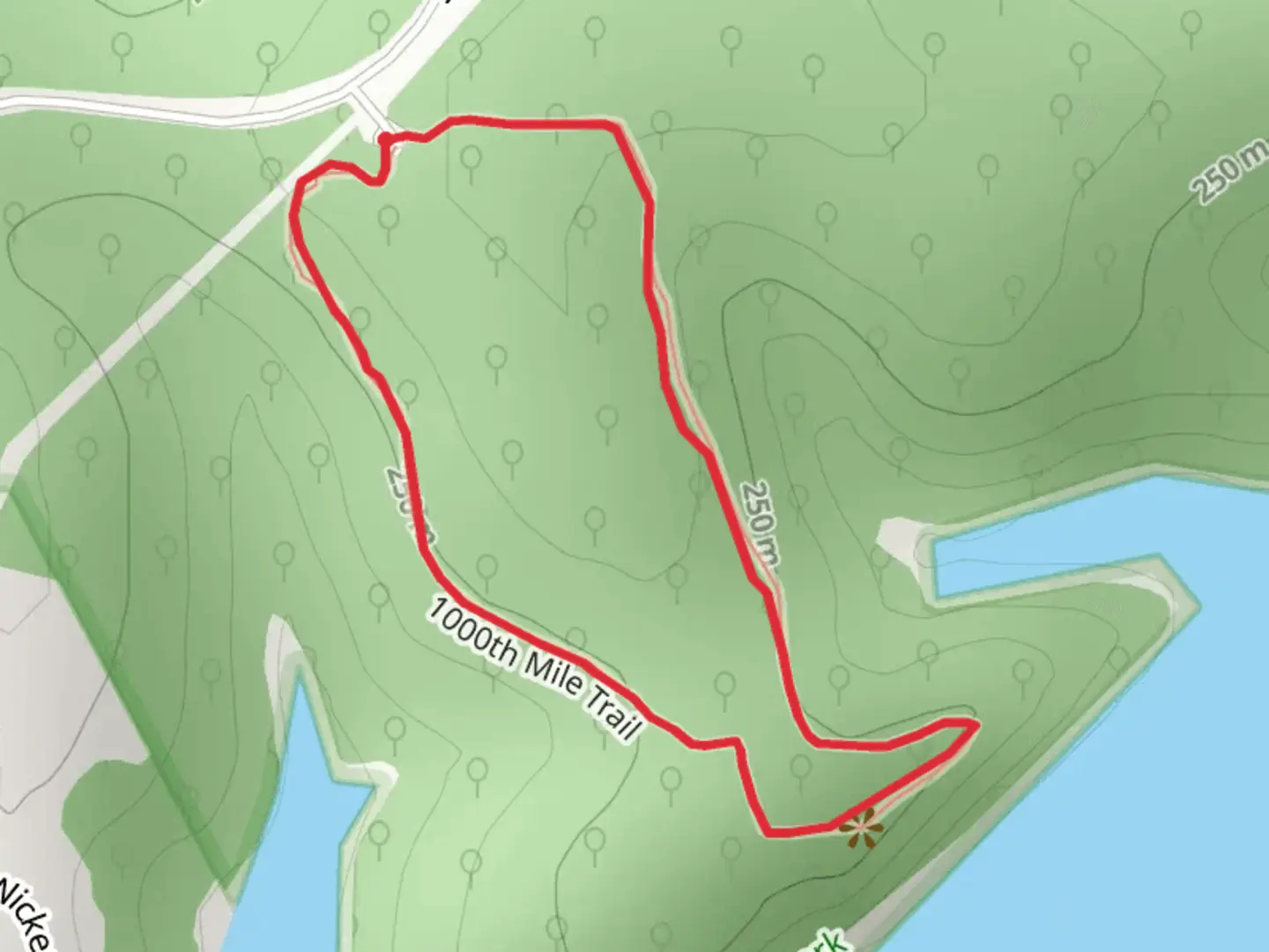 An image depicting the trail Thousand Mile Loop Trail and its surrounding area.