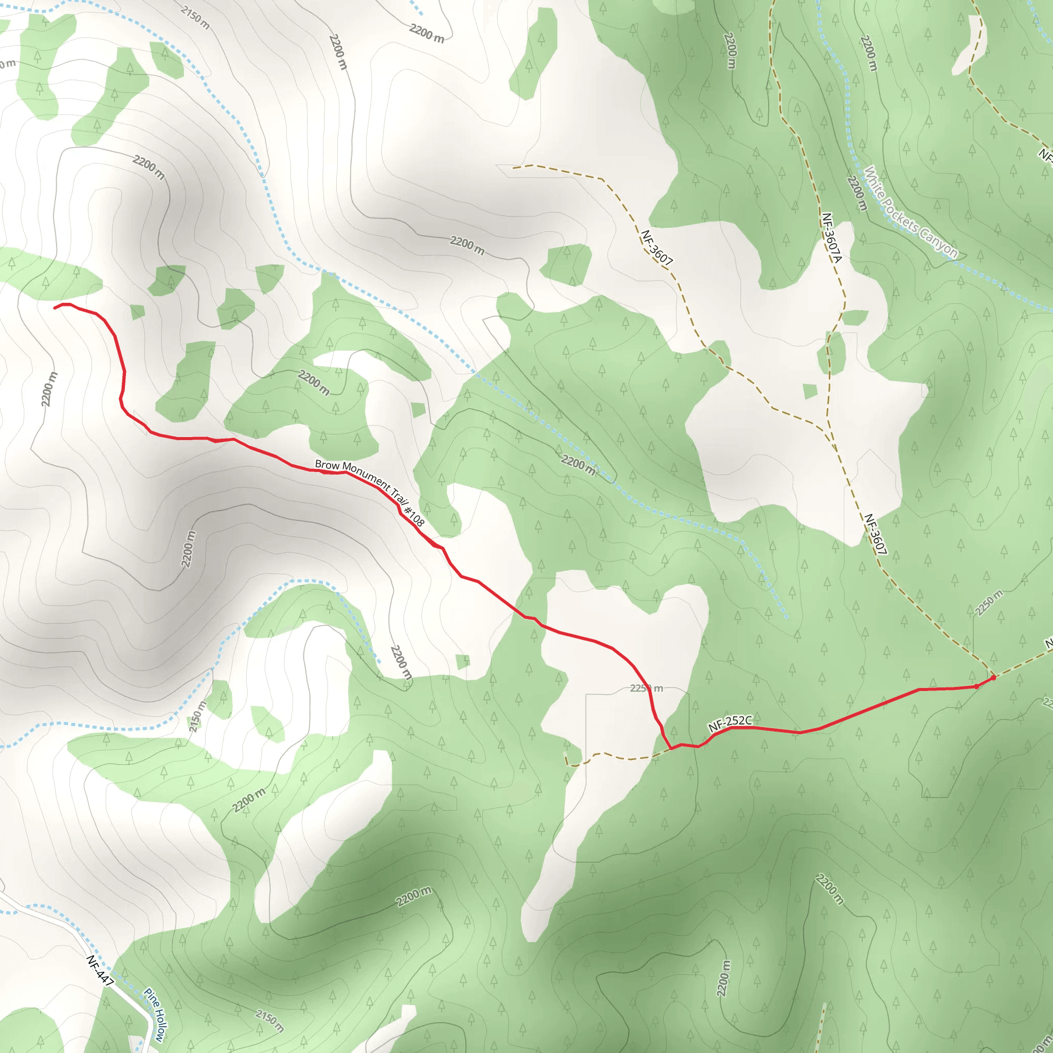 Brow Monument Trail mobile static map