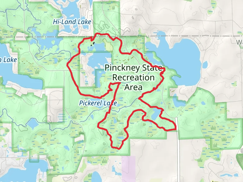 CRooked Lake and Silver Lake Loop via Potawatomi Trail