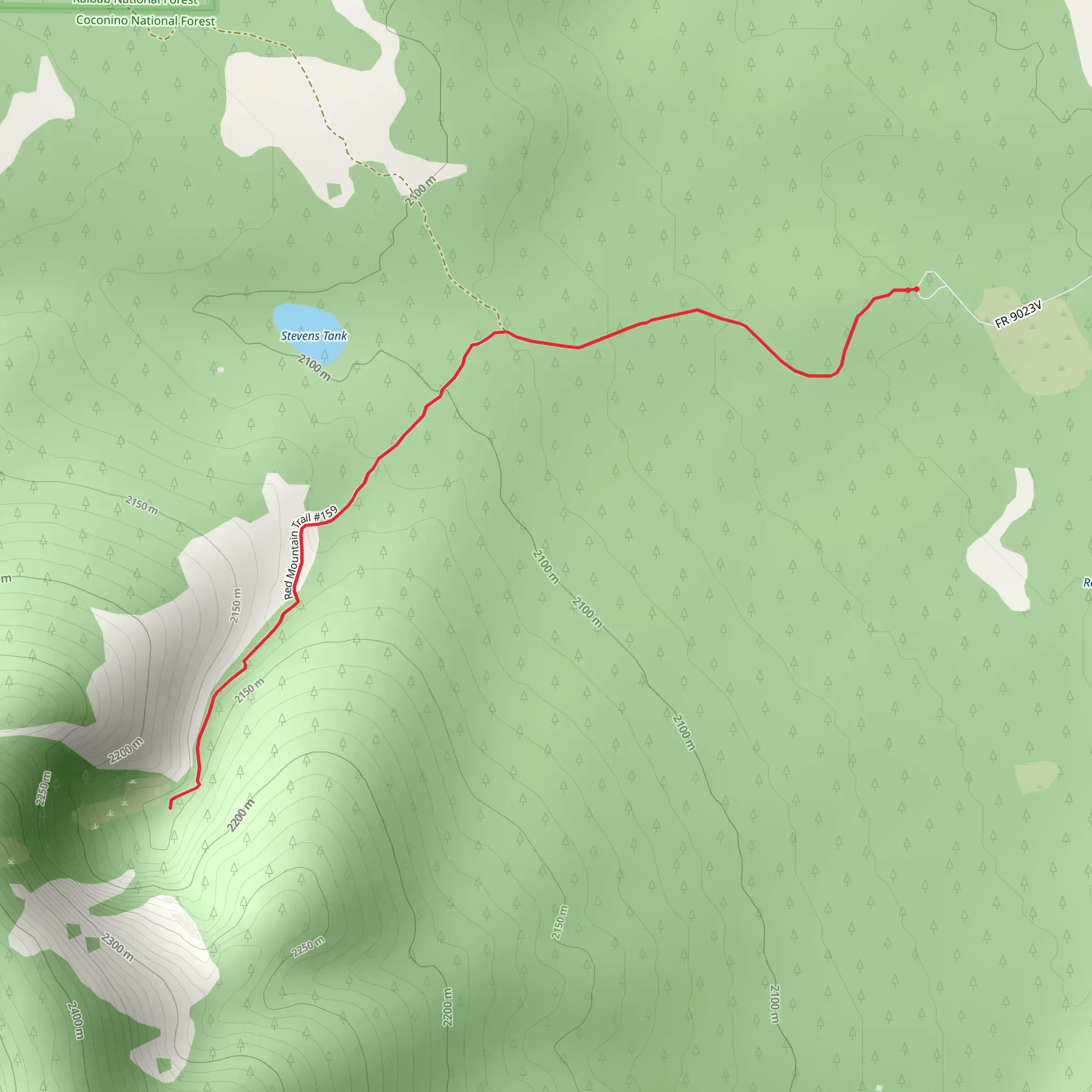 Red Mountain Trail mobile static map