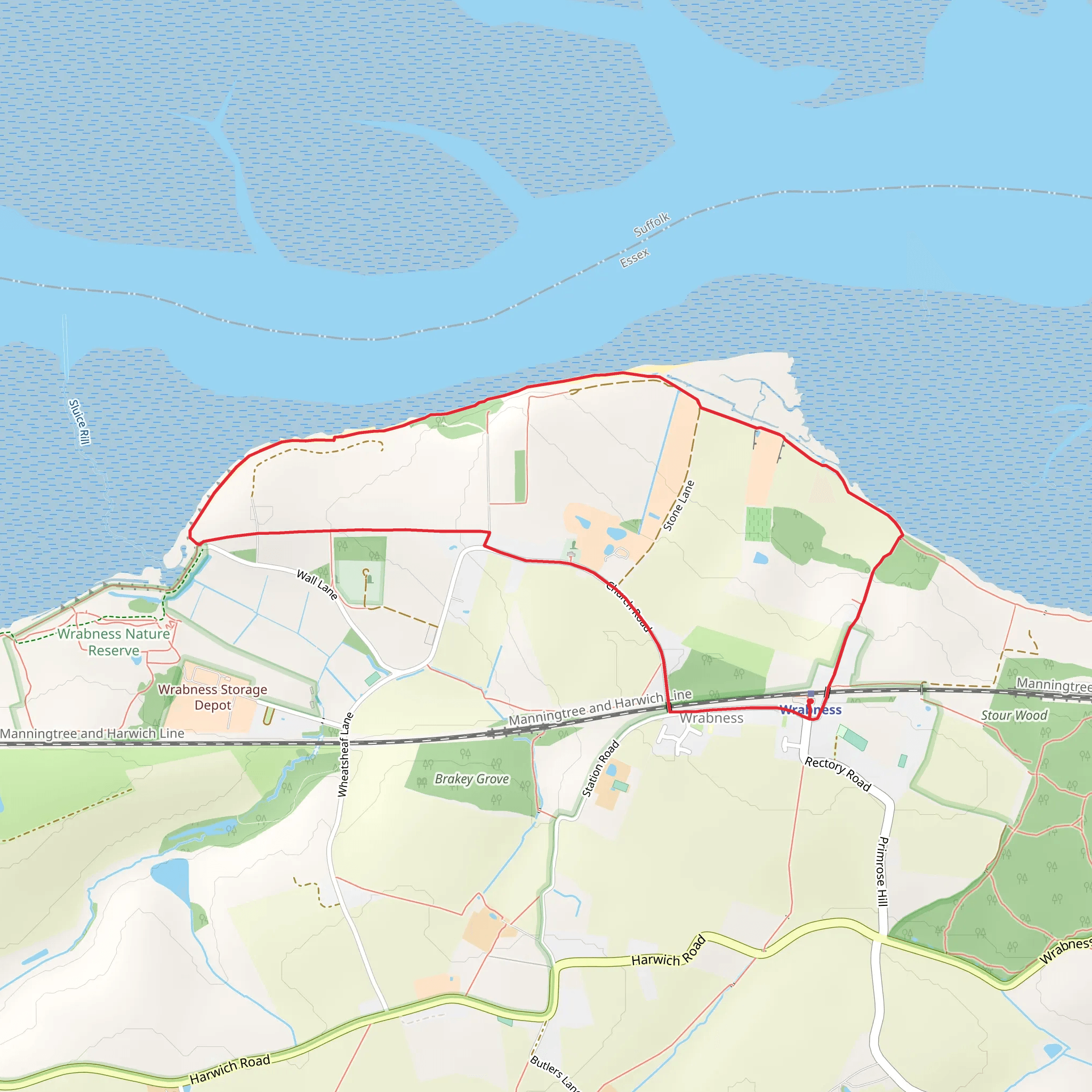 East Grove and Oakfield Wood Loop mobile static map